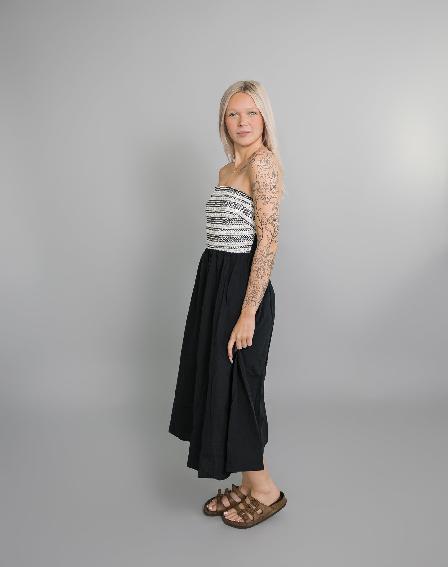 Stephanie Crochet Contrast Dress