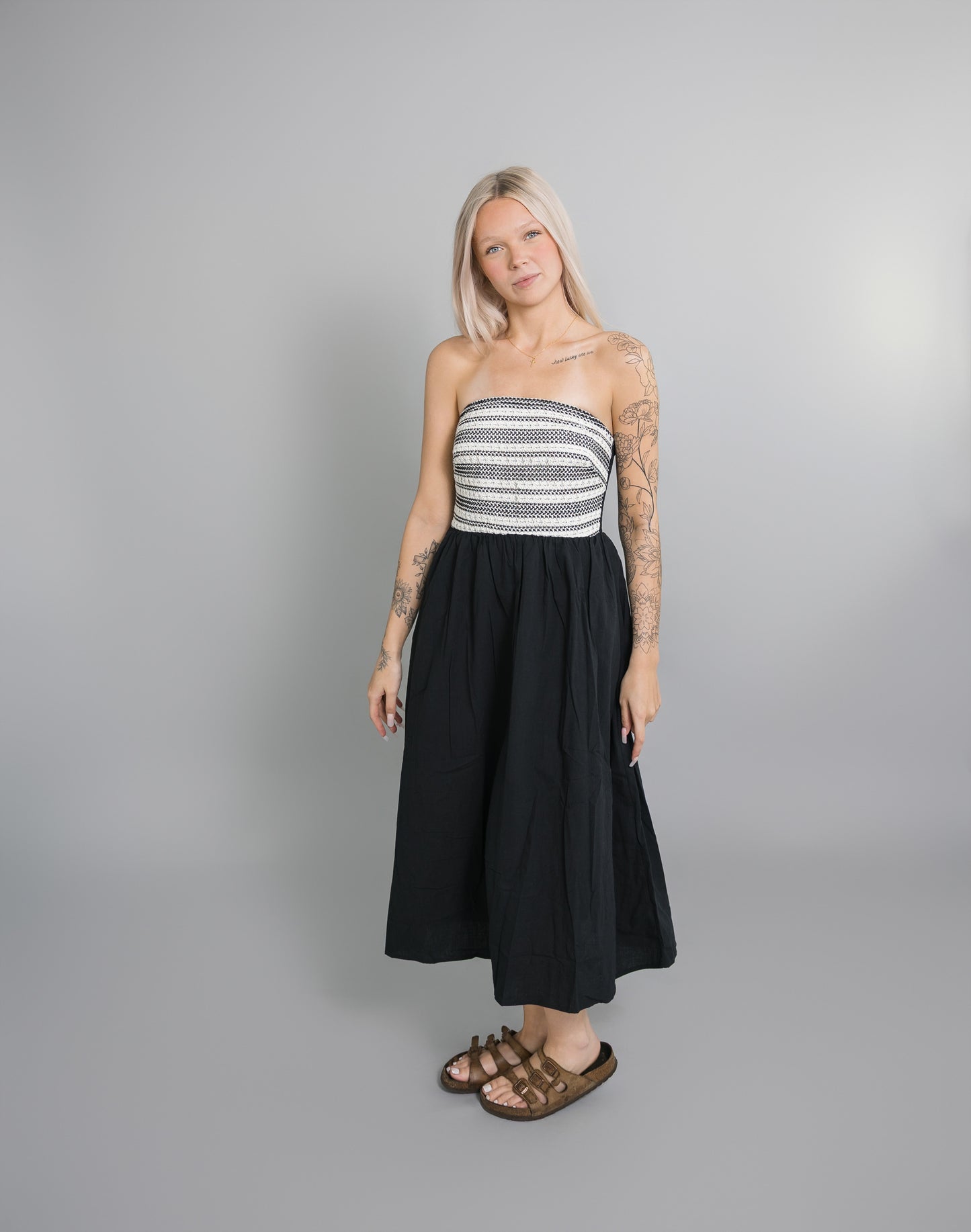 Stephanie Crochet Contrast Dress