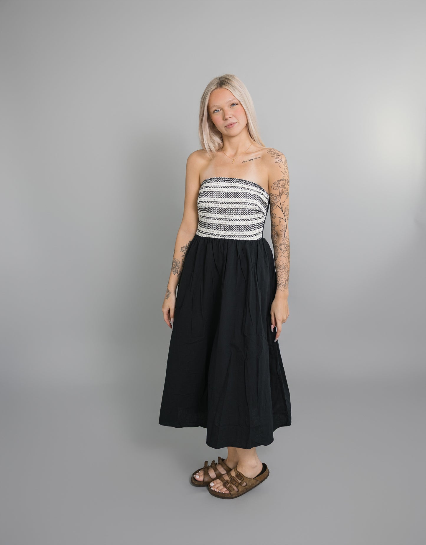 Stephanie Crochet Contrast Dress
