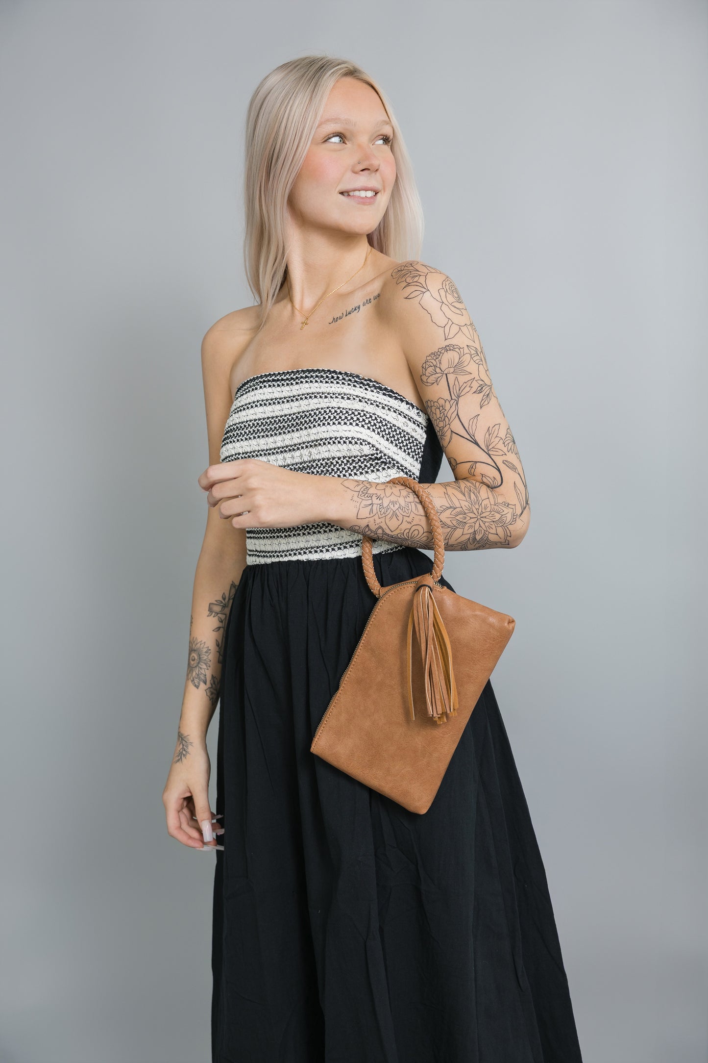 Stephanie Crochet Contrast Dress