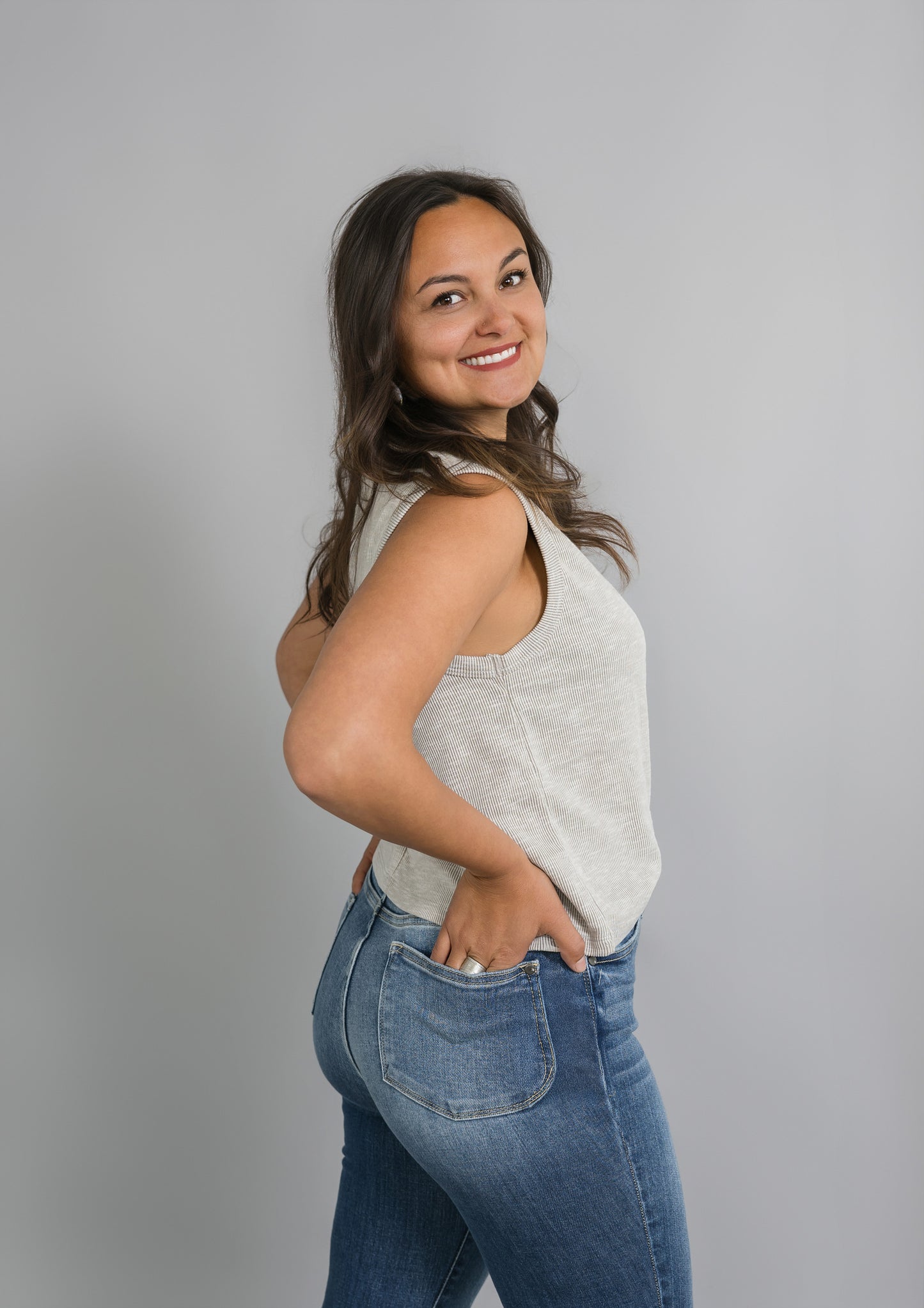 Ally Knit Ribbed Crew Tank