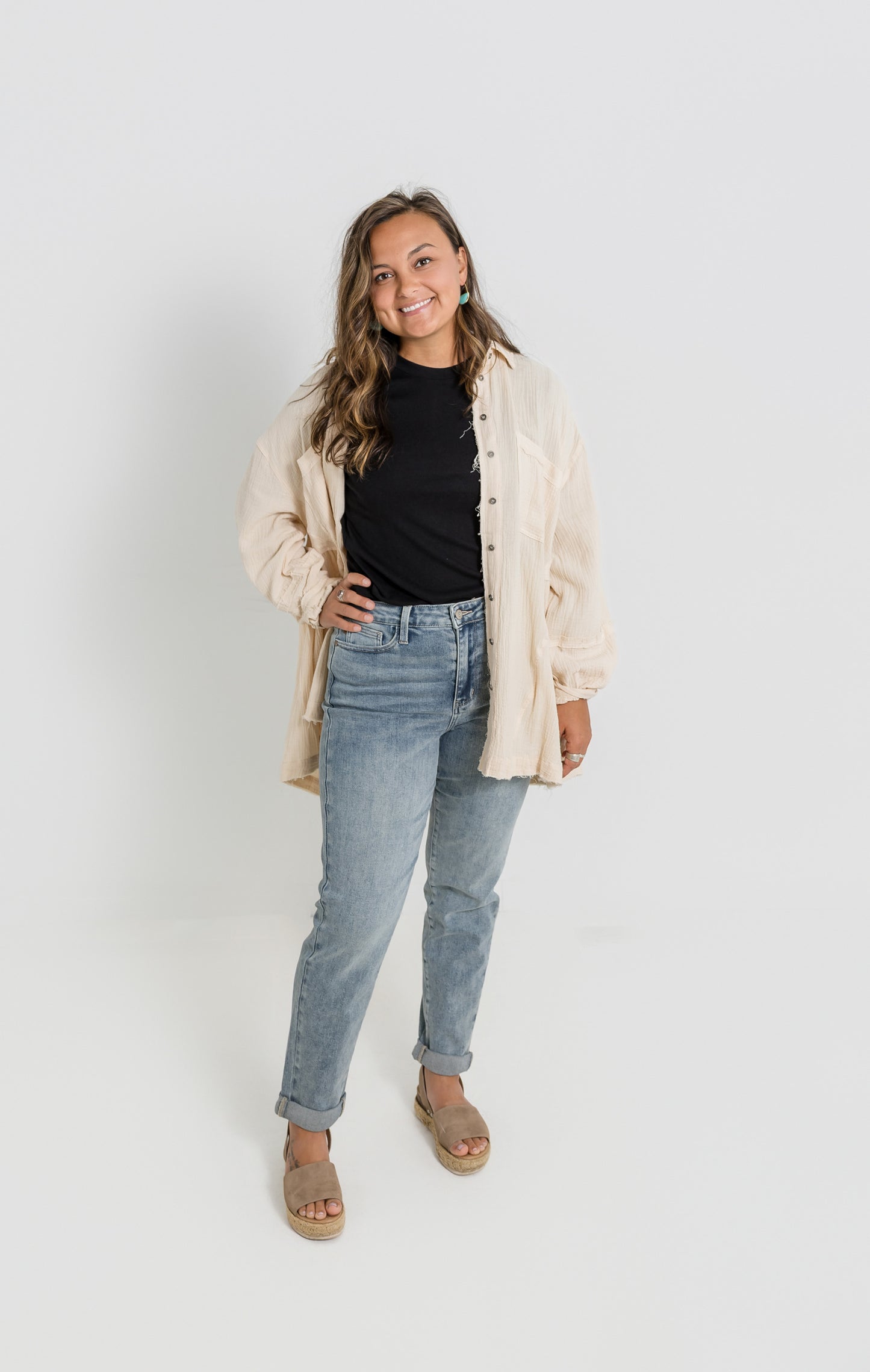 Whitney Cotton Gauze Button Down