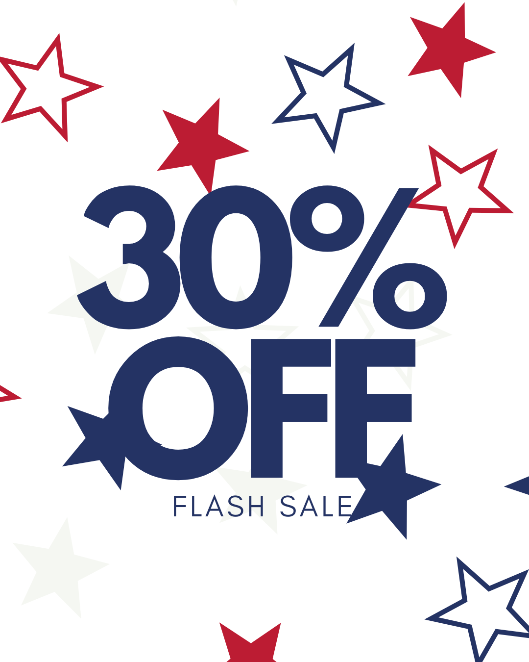 30% off Flash Sale