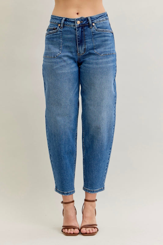 Barrel High Waste Judy Blue Jeans
