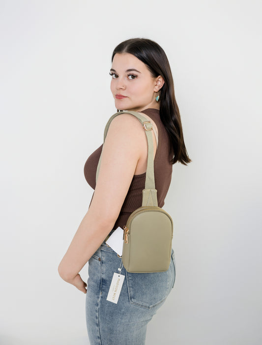Janice Double Zip Mini Sling Bag