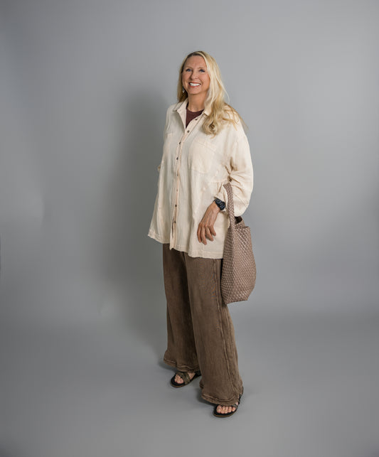 Whitney Cotton Gauze Button Down