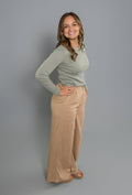 Relaxed Fit Linen Blend Trouser