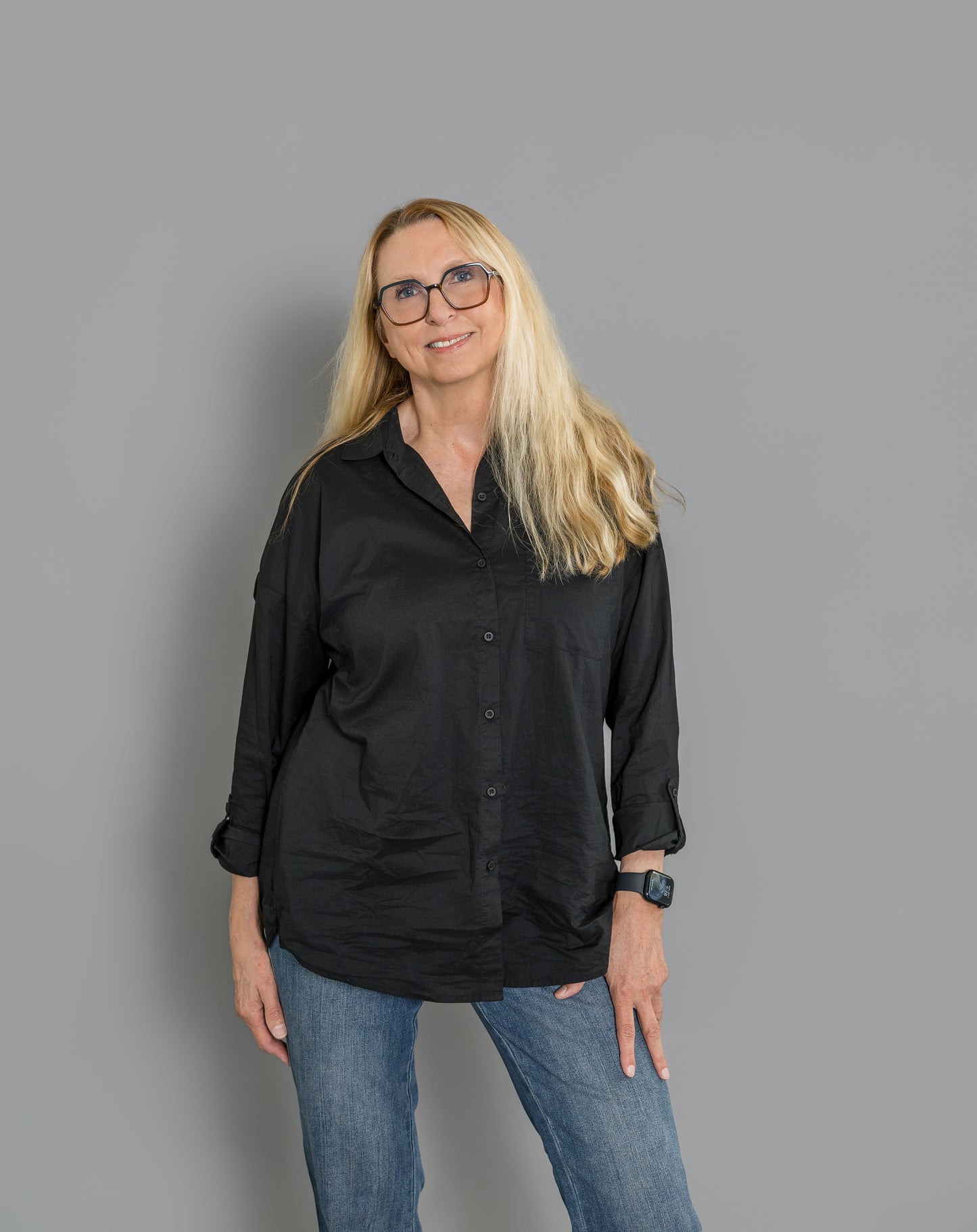 Cotton Button Down Blouse