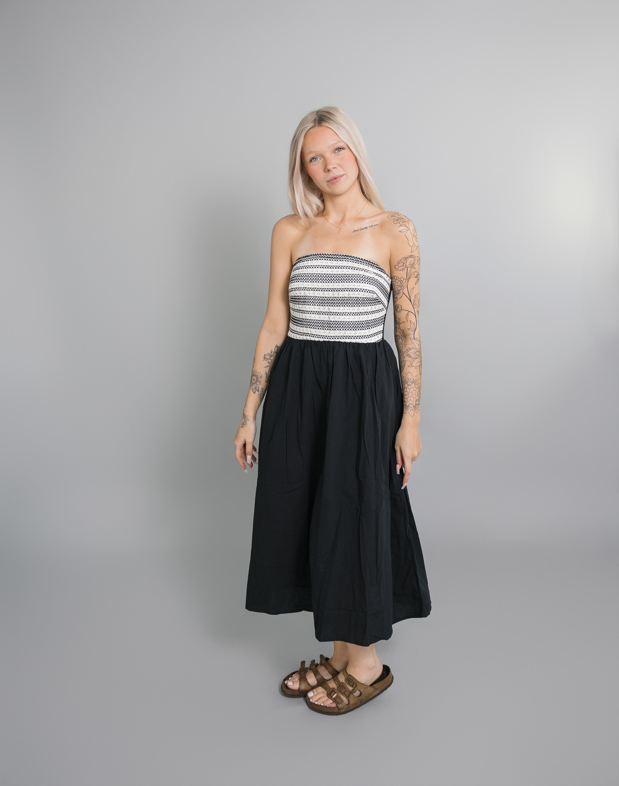 Stephanie Crochet Contrast Dress