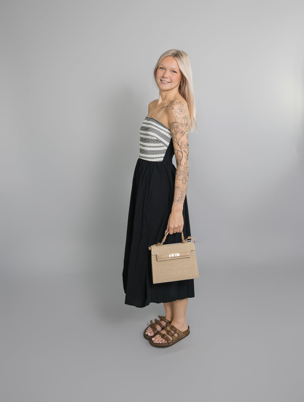 Stephanie Crochet Contrast Dress