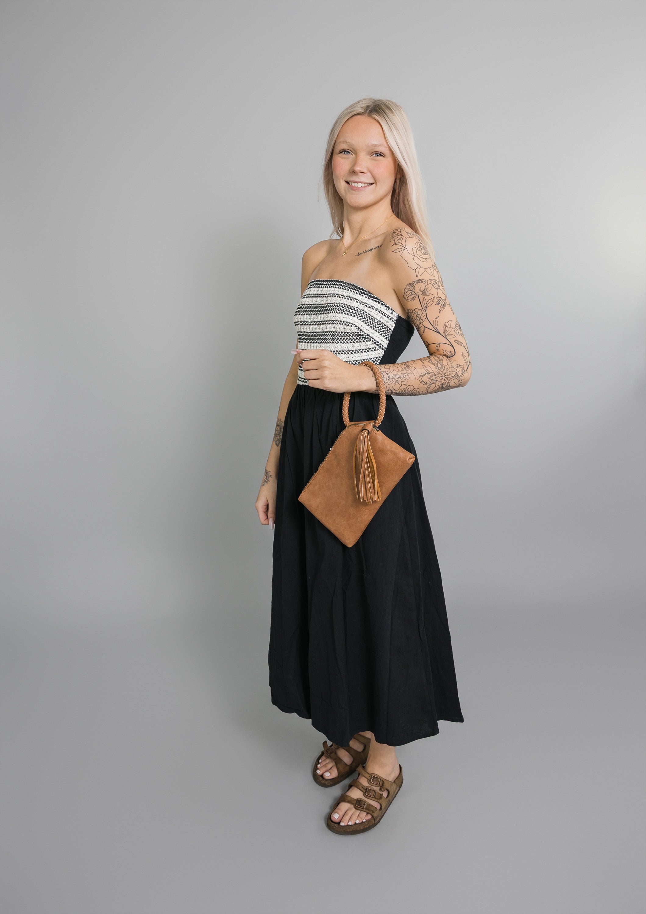 Stephanie Crochet Contrast Dress