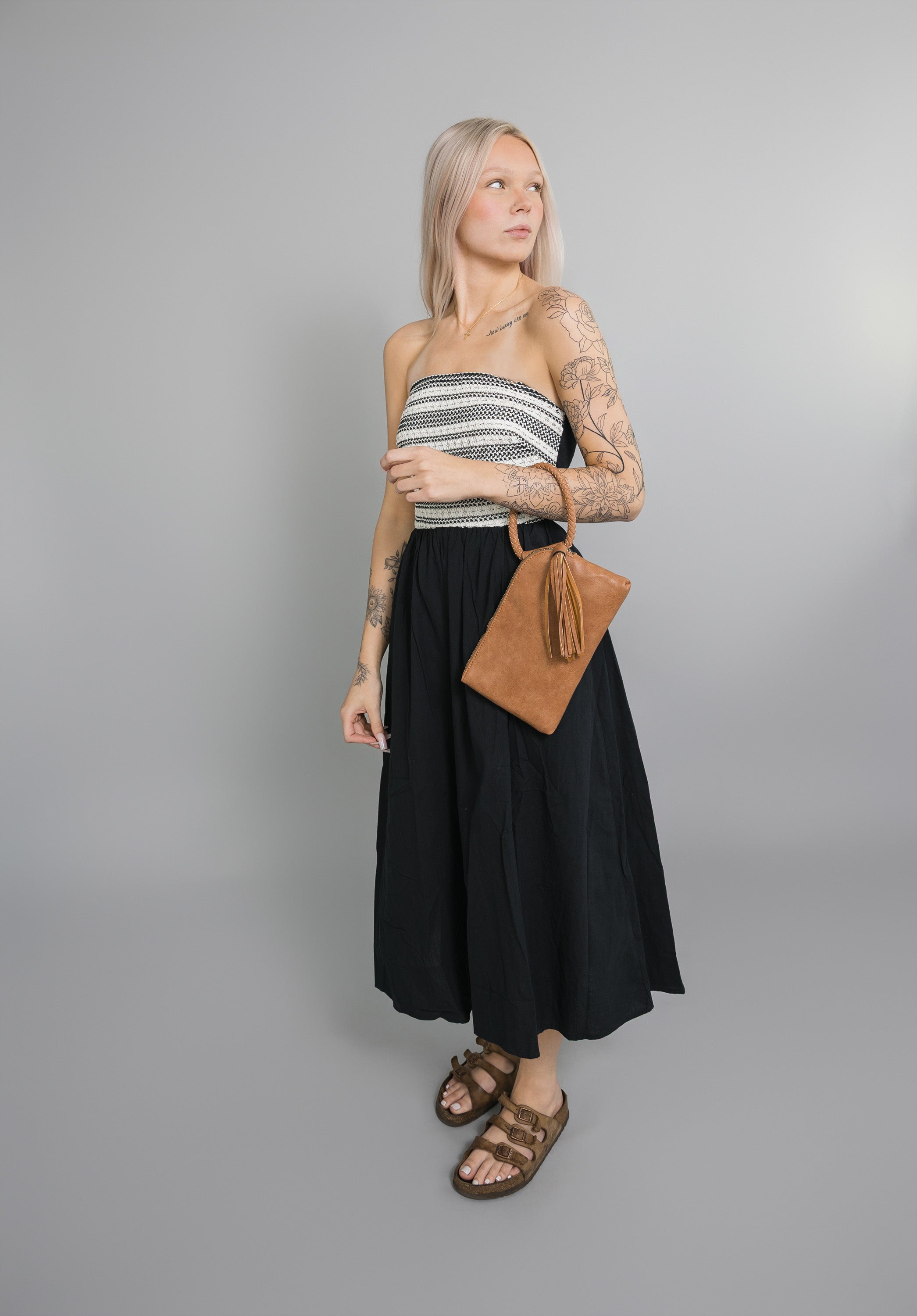 Stephanie Crochet Contrast Dress