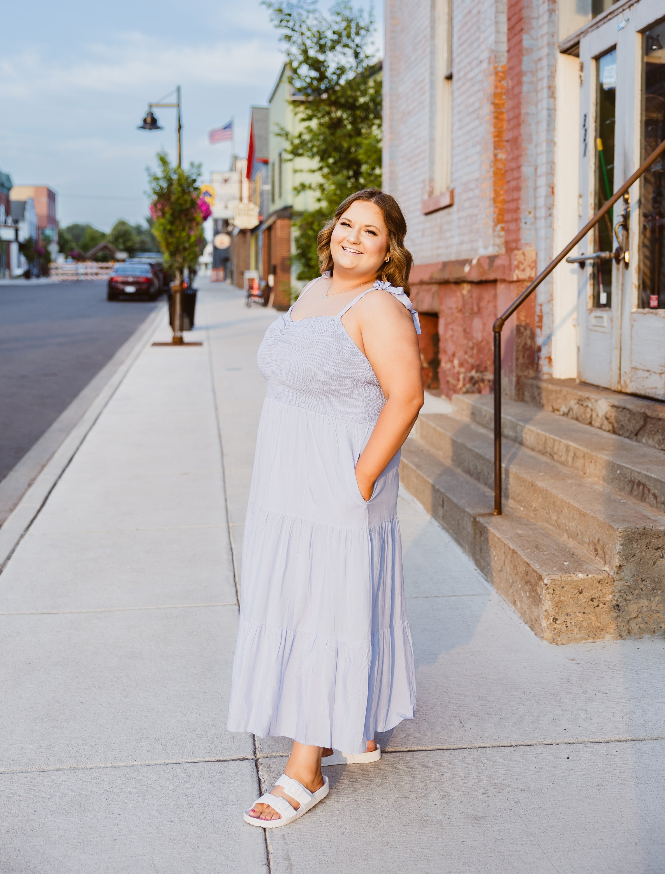 Skyler Smocked Midi Dress (Plus)