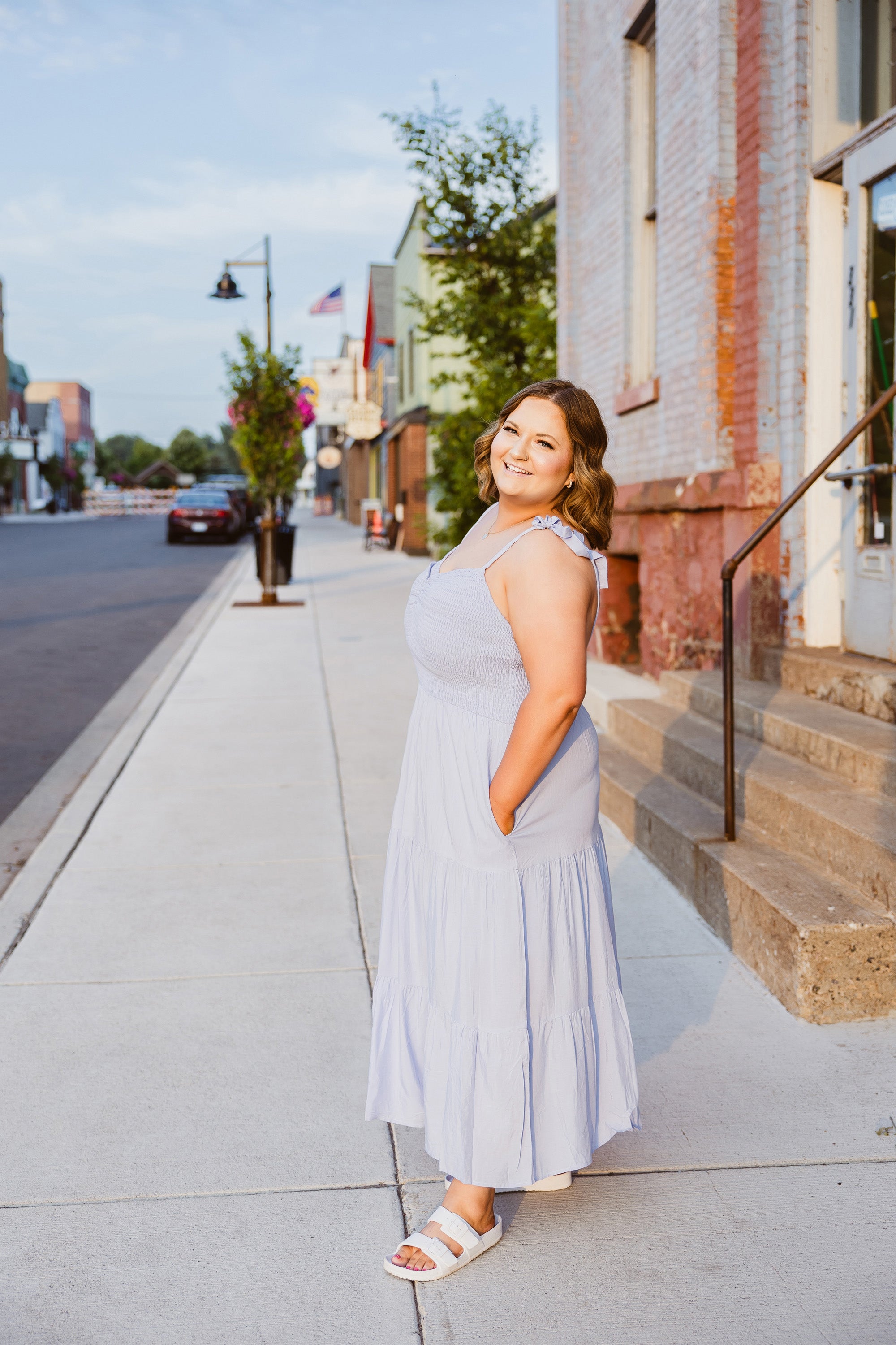 Skyler Smocked Midi Dress (Plus)