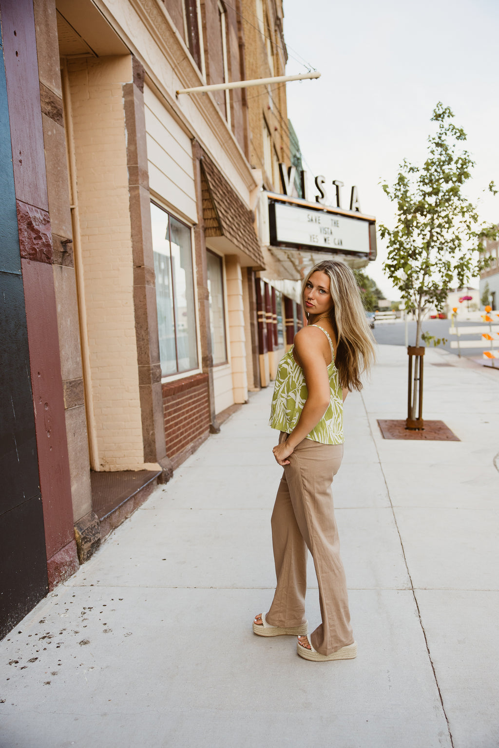 Tropical Leaf Print Cami