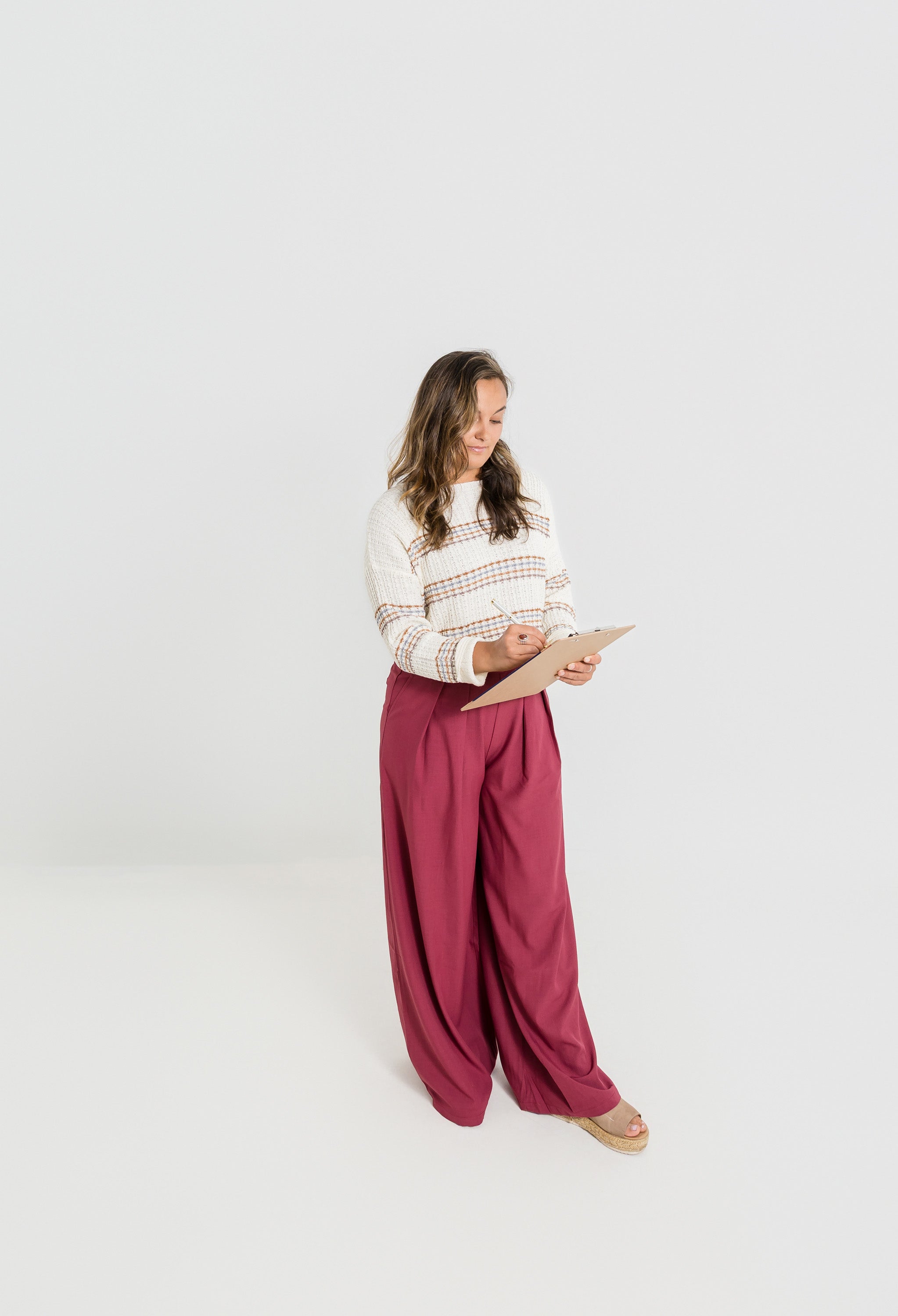 Begging for Burgundy Pleated Trouser
