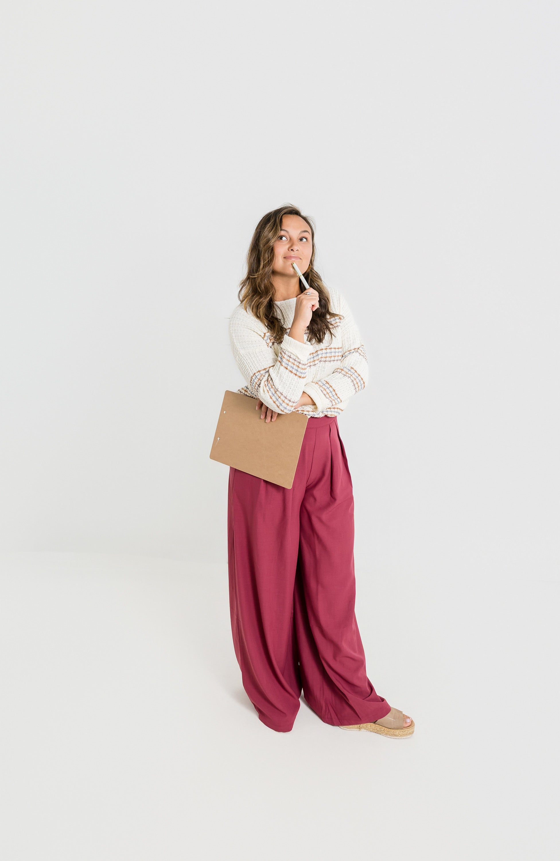 Begging for Burgundy Pleated Trouser