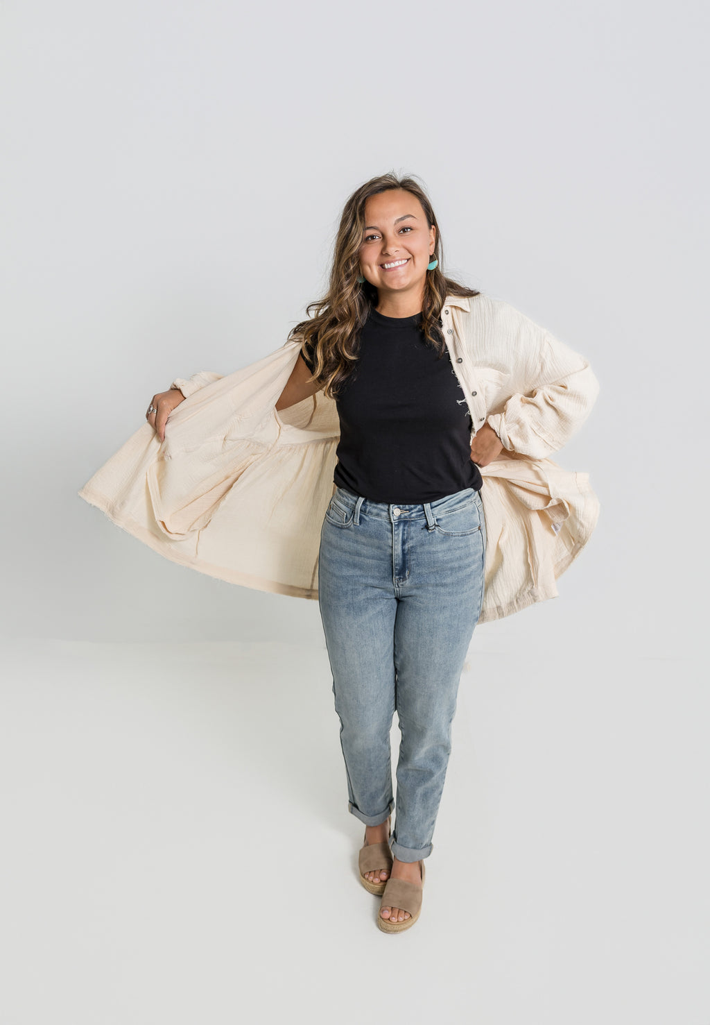 Whitney Cotton Gauze Button Down