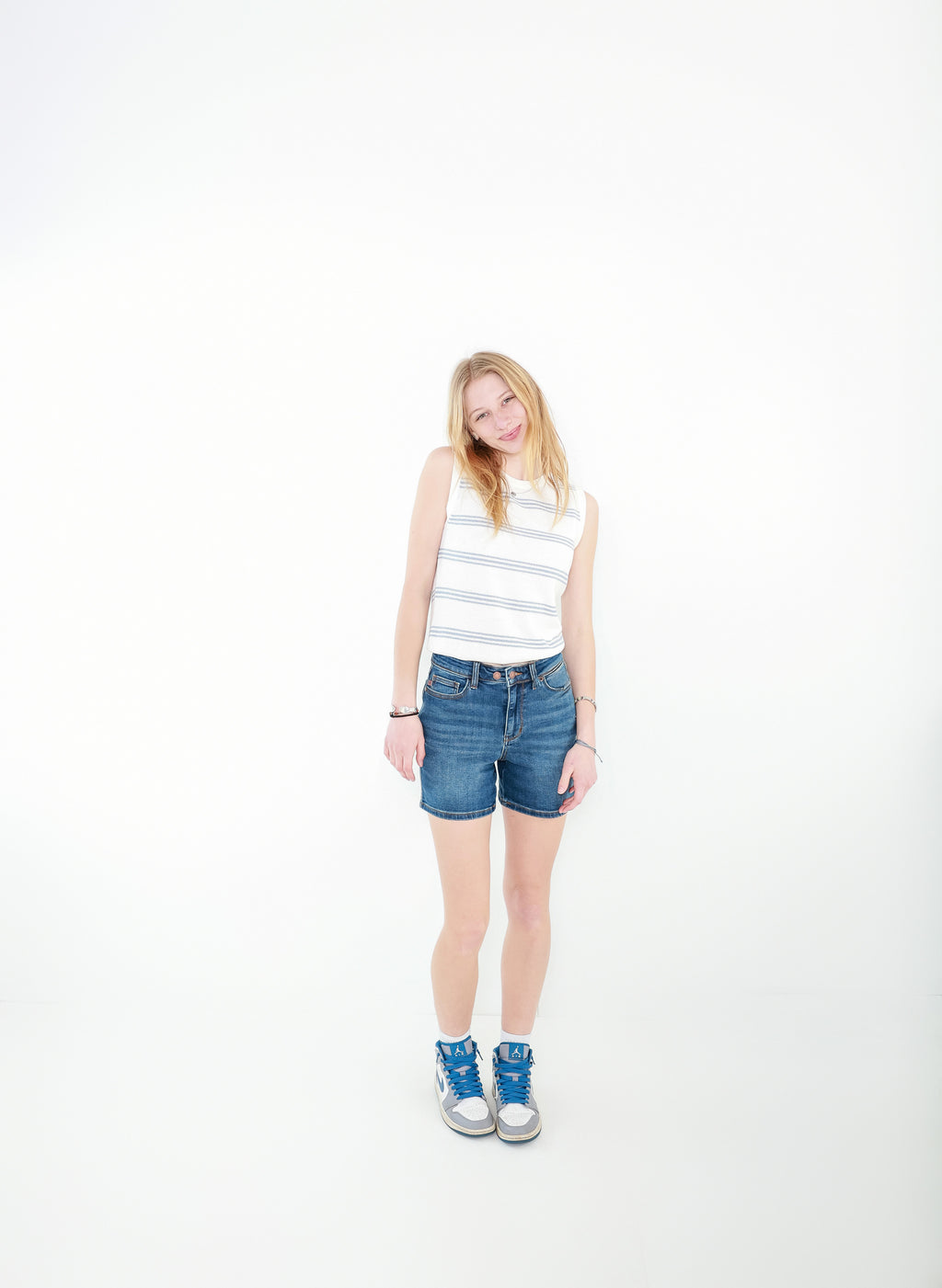 Judy Blue 2 Button Dad Shorts