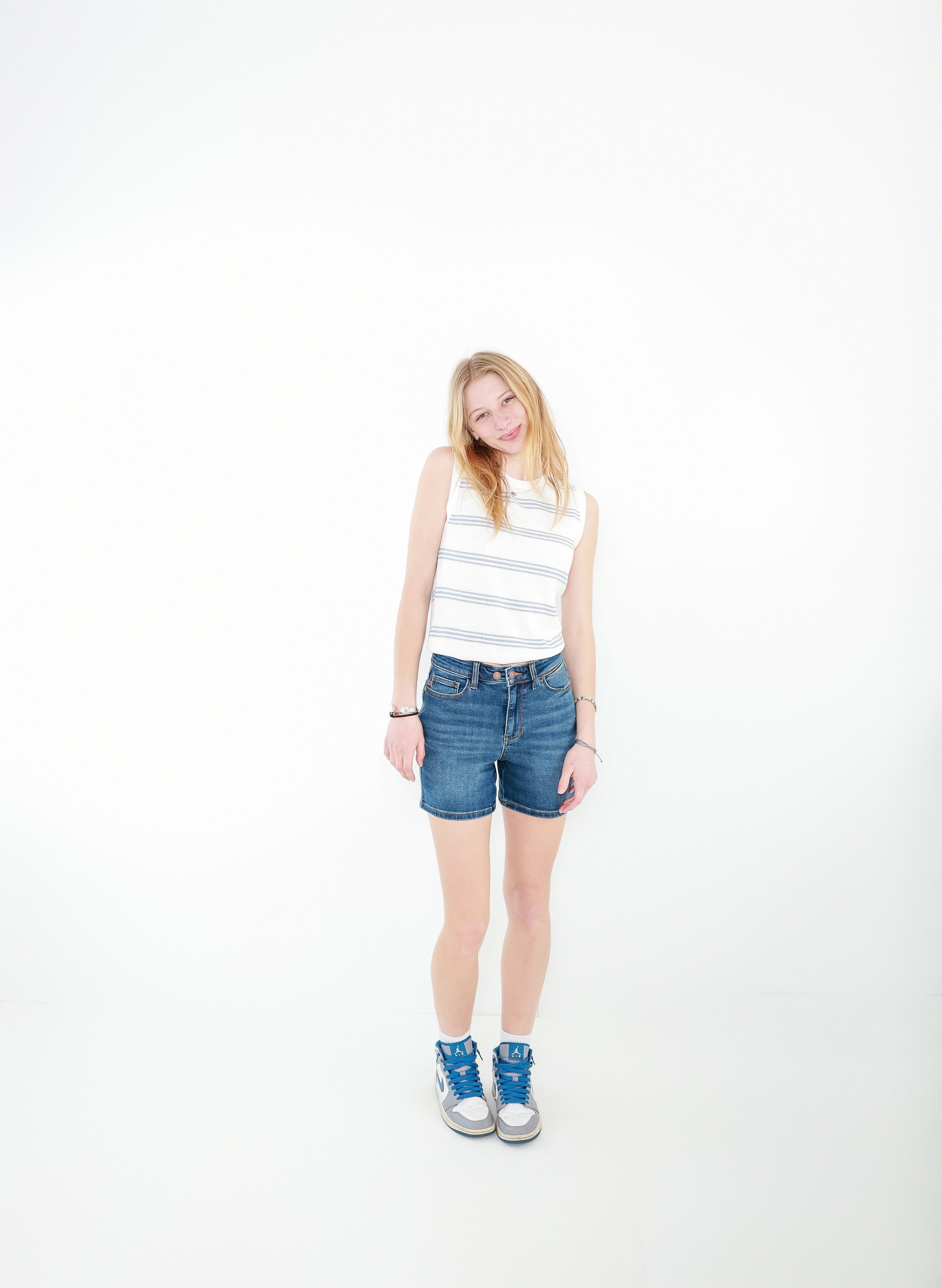 Judy Blue 2 Button Dad Shorts