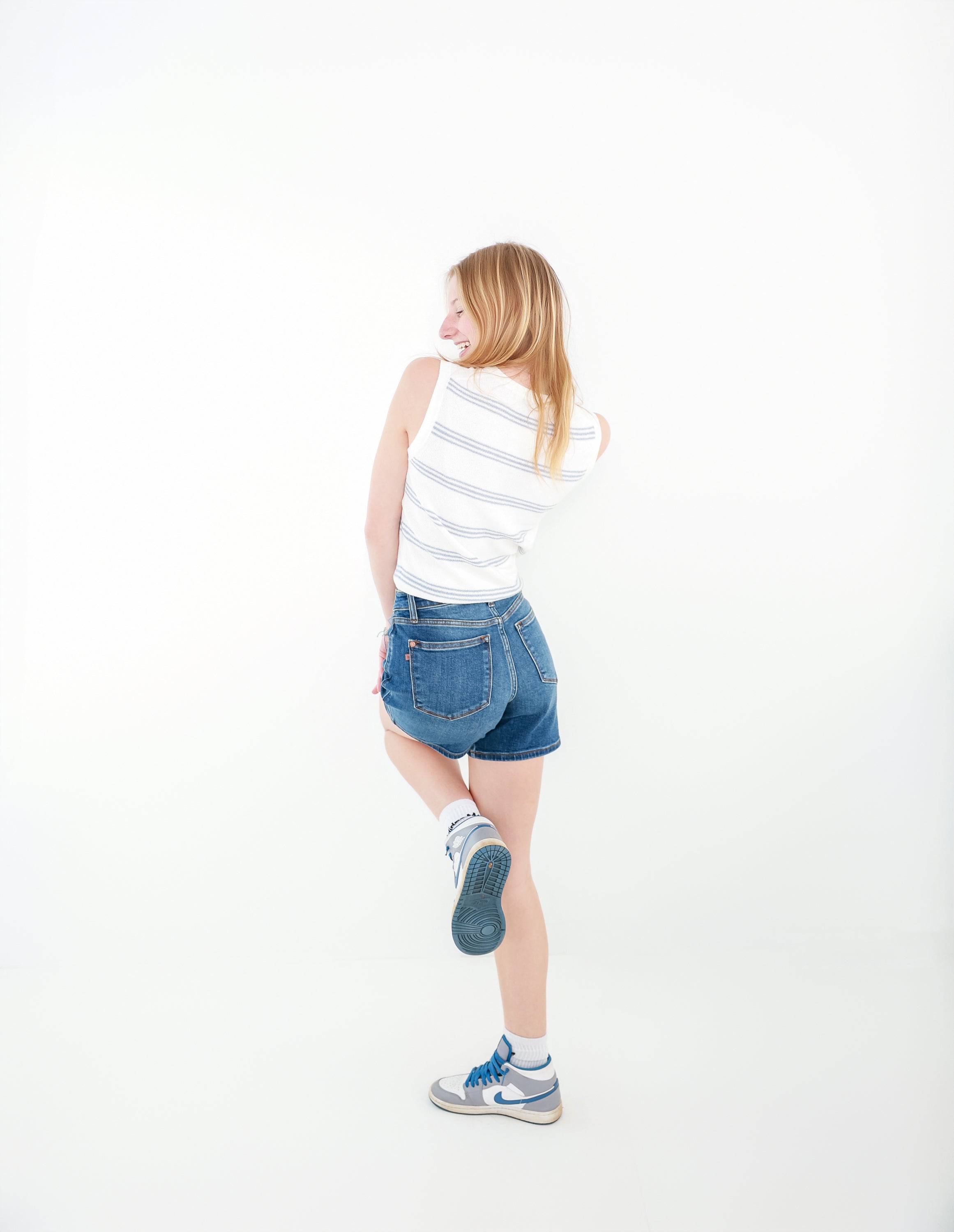 Judy Blue 2 Button Dad Shorts