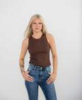 Round Neck Sweater Knit Tank top