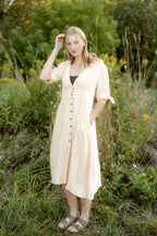 Selena Button Down Midi Dress