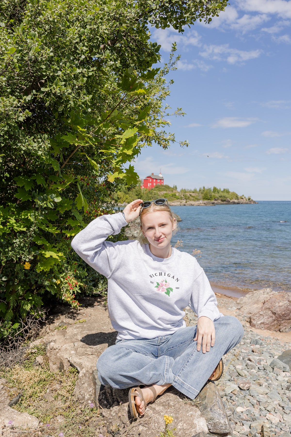 Michigan Apple Blossom Crewneck