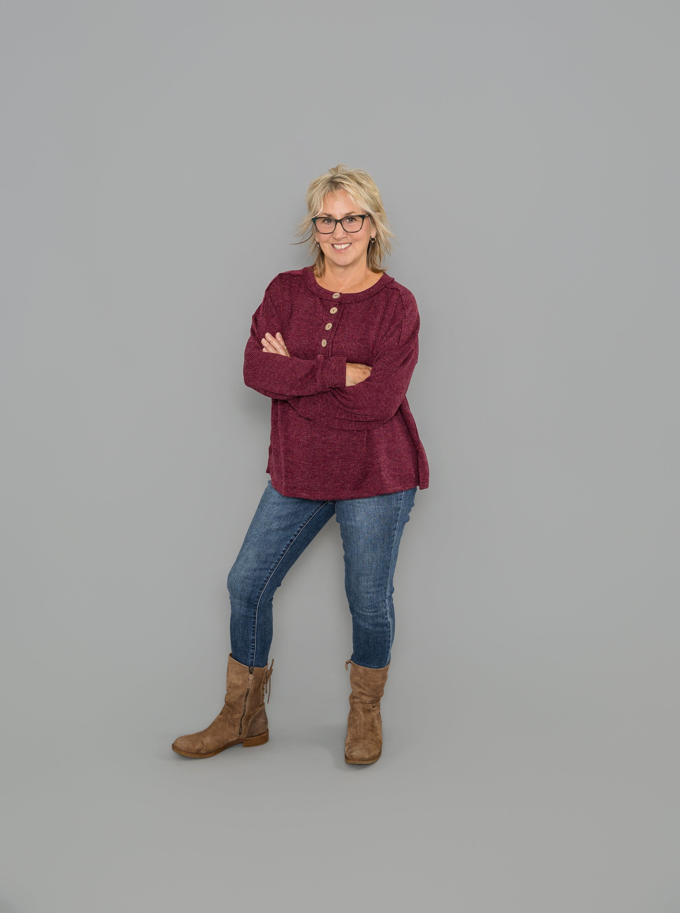 Jessica Ribbed Long Sleeve Top