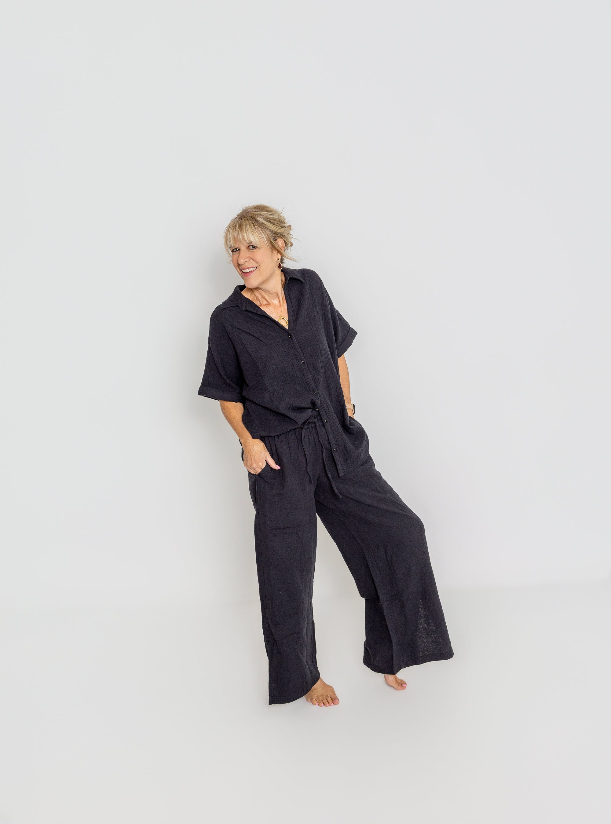 Women's Coastal Double Gauze Relaxed Shirt by: pact – Modern Drift