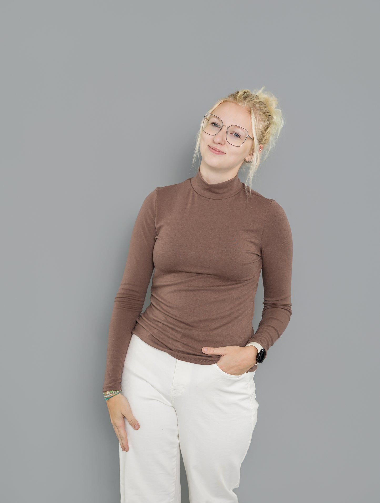Turtle Neck Knit Top