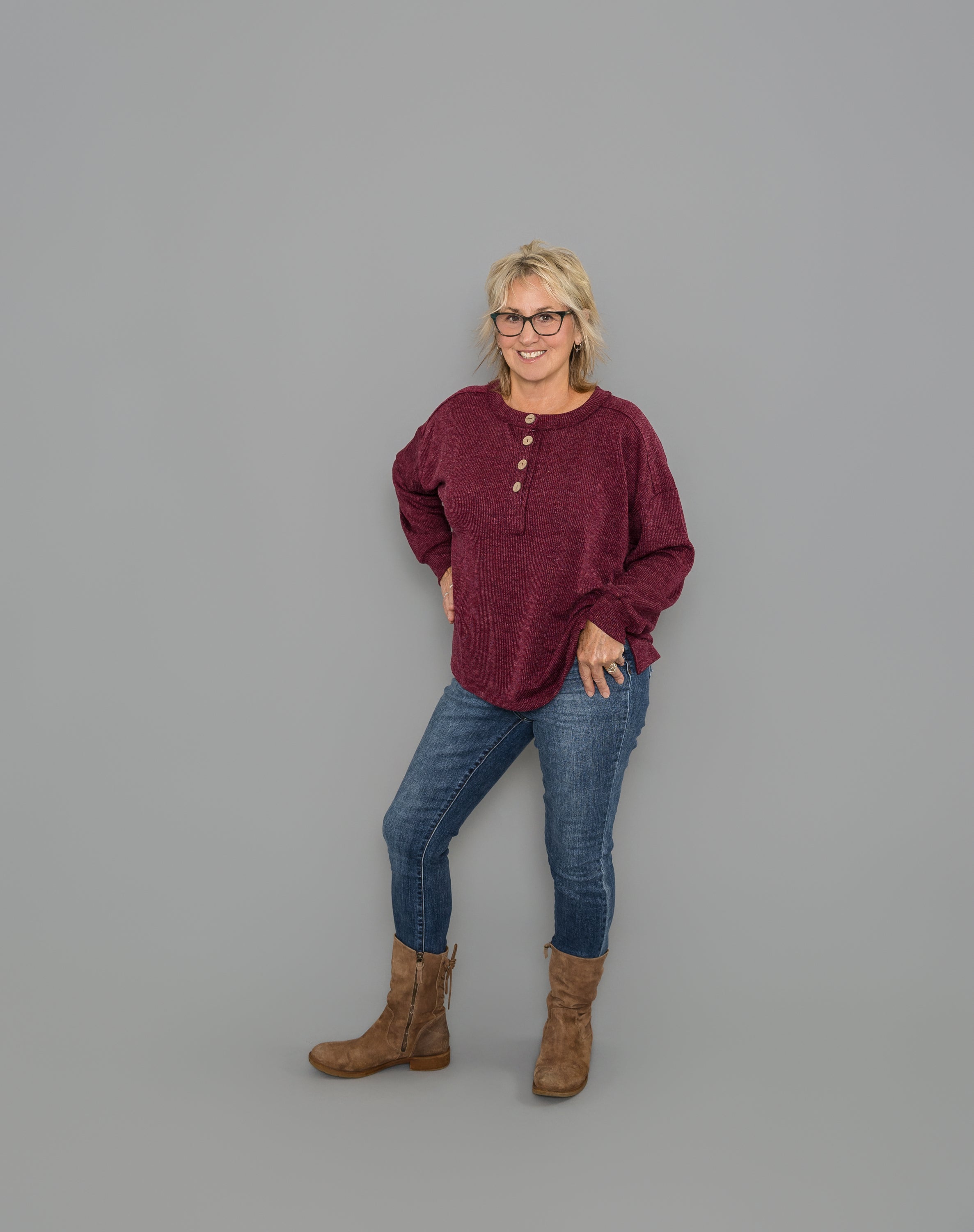 Jessica Ribbed Long Sleeve Top