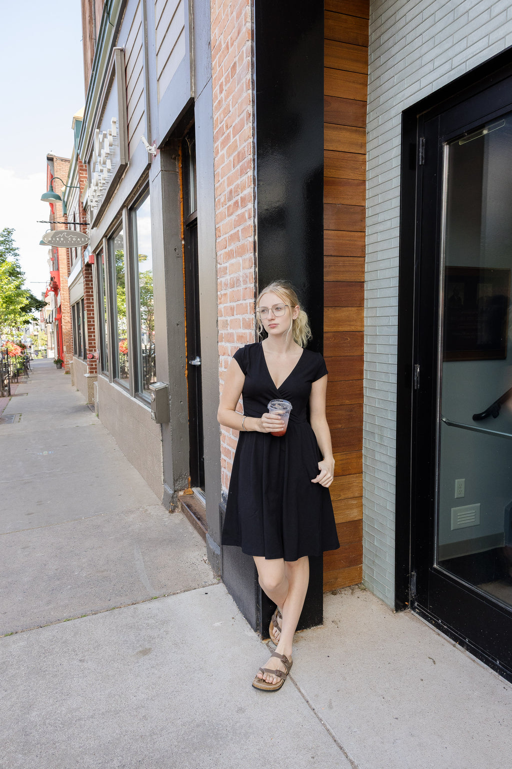 Flare Crossover Dress by: Pact