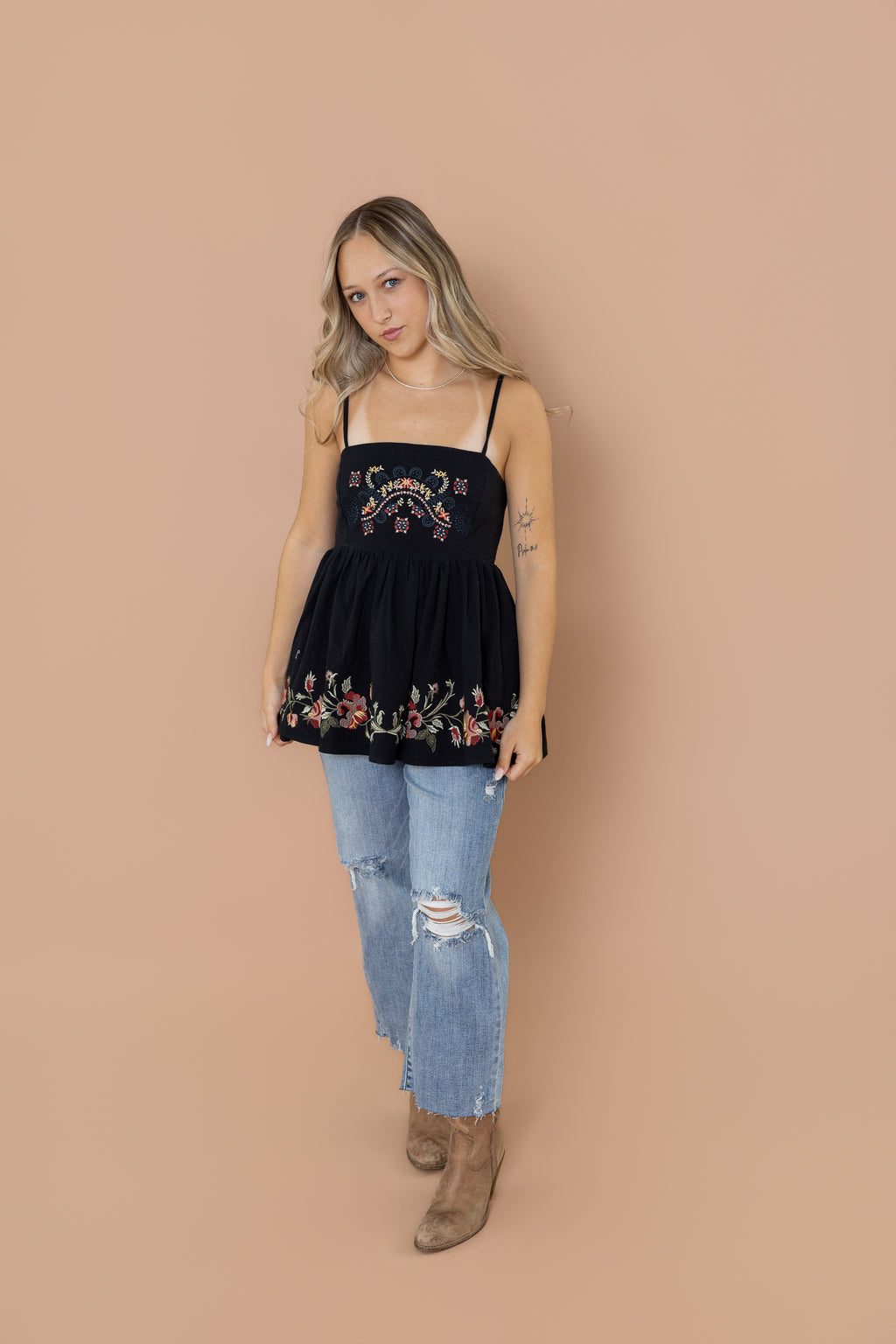 Charlie Floral Peplum Tank