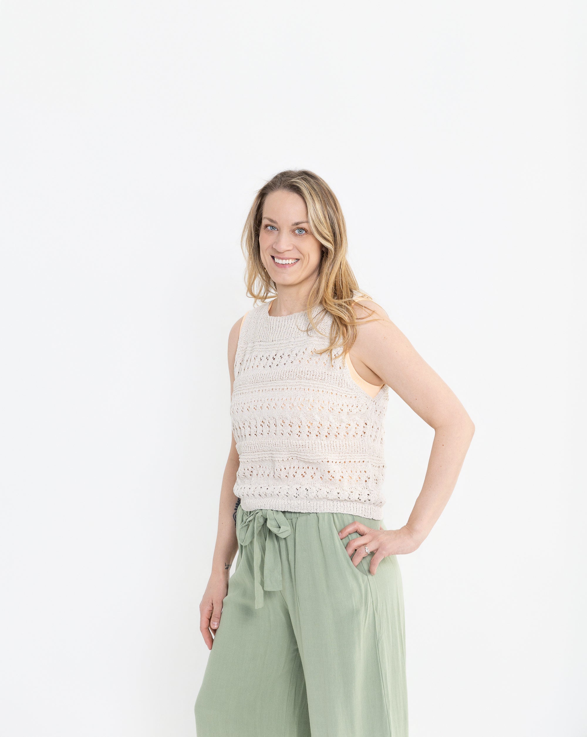 Ocean Breeze Knit Tank Top