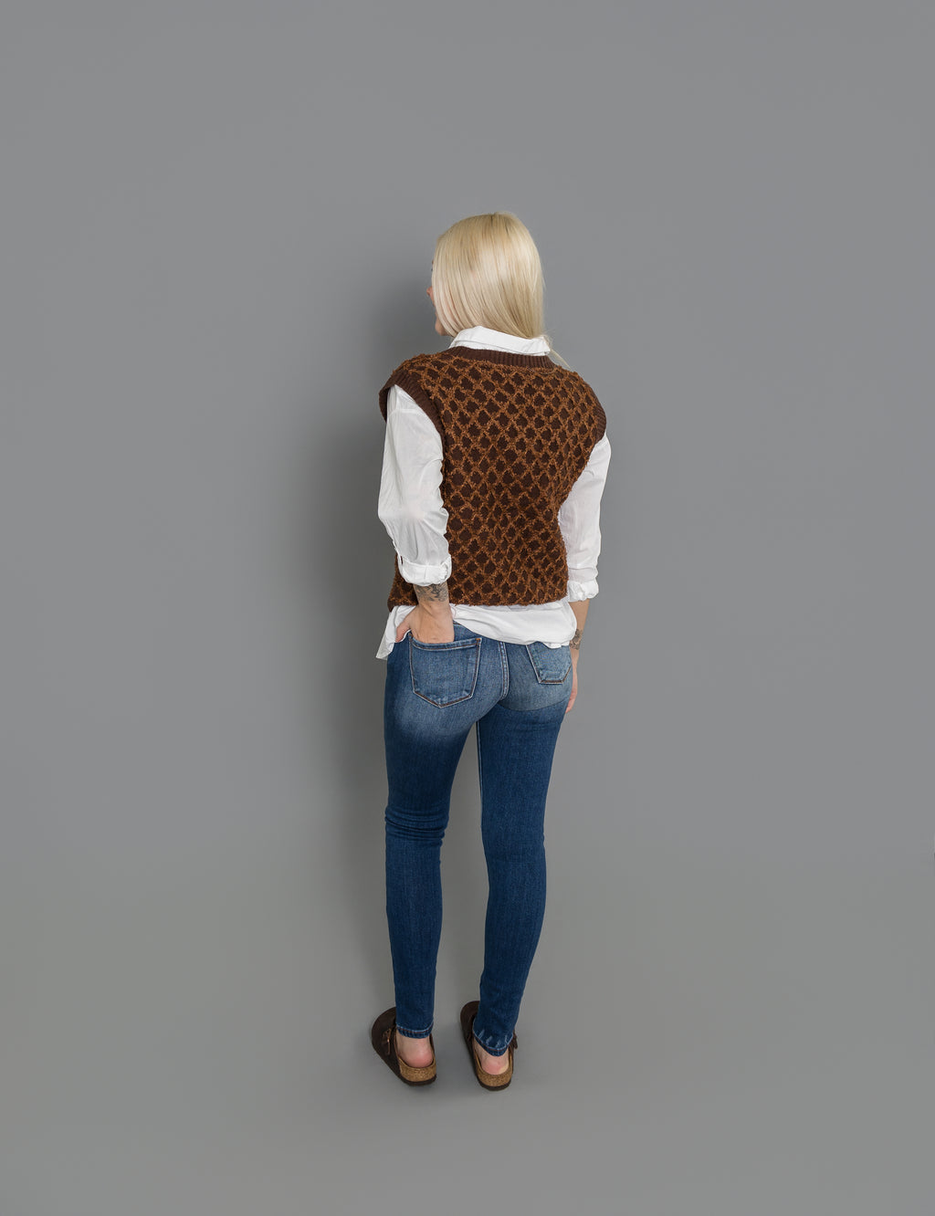 Norma Novelty Texture SweaterVest