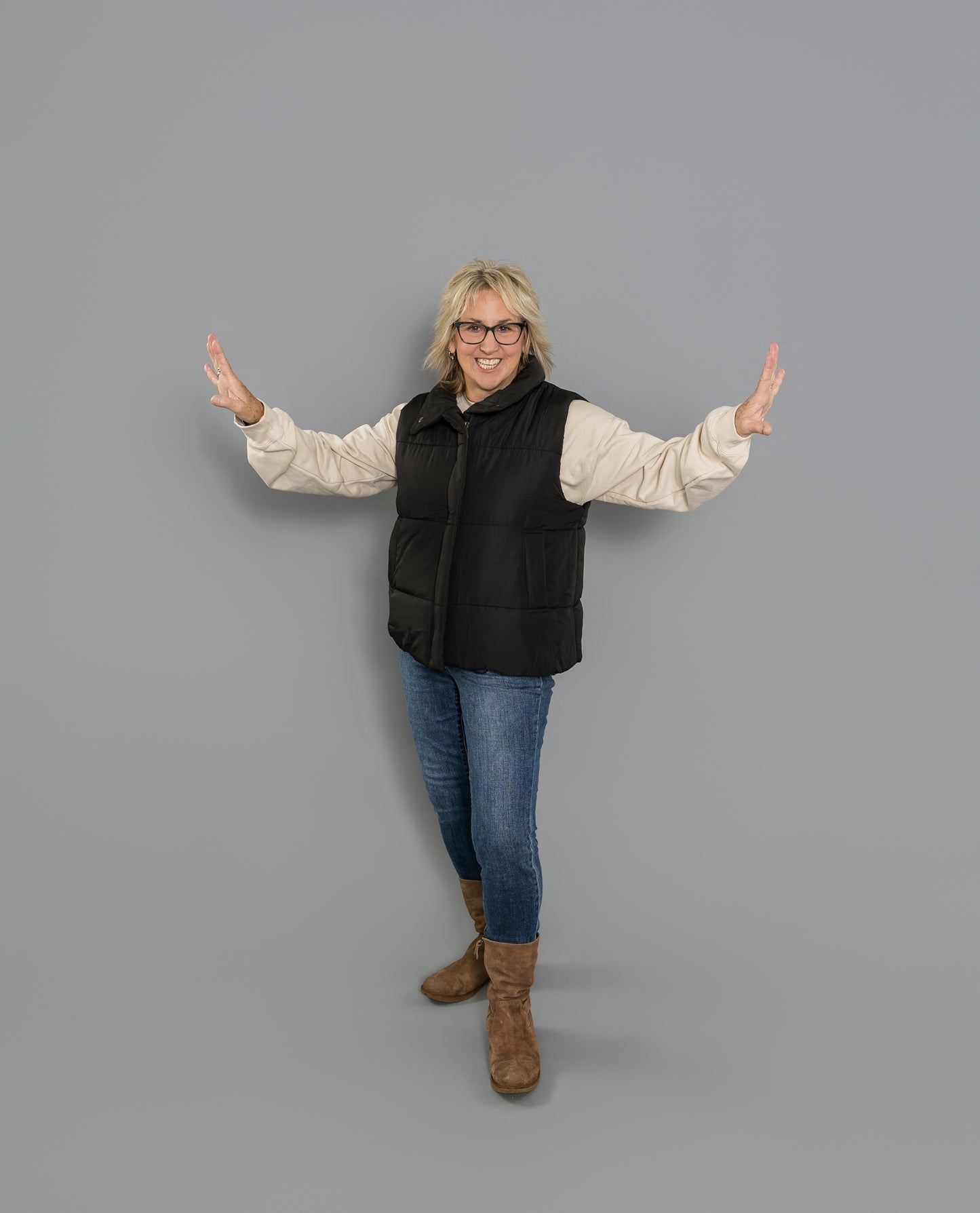 Solid Zip Puffer Vest