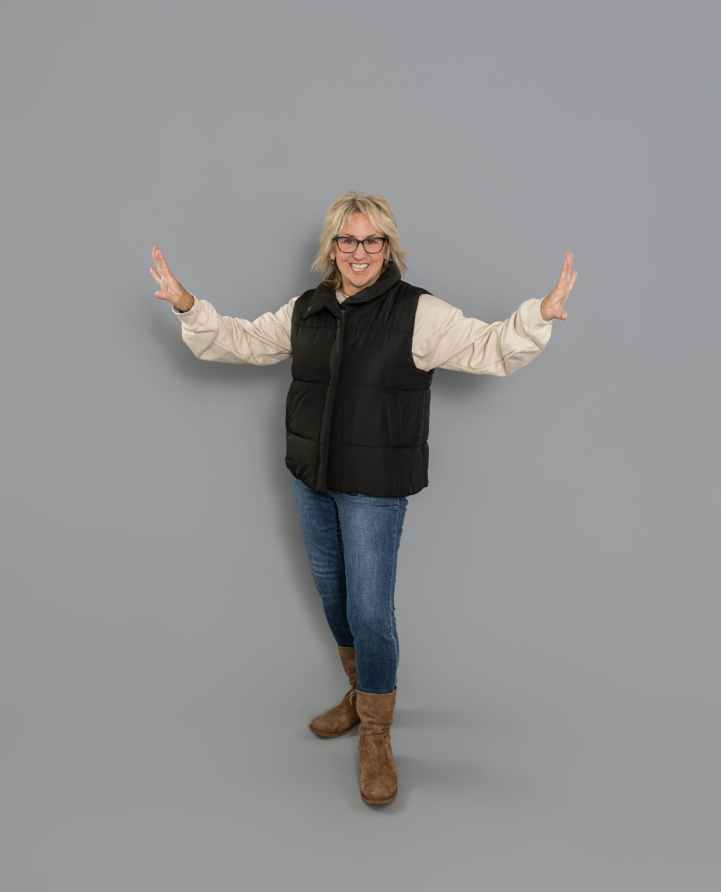 Solid Zip Puffer Vest