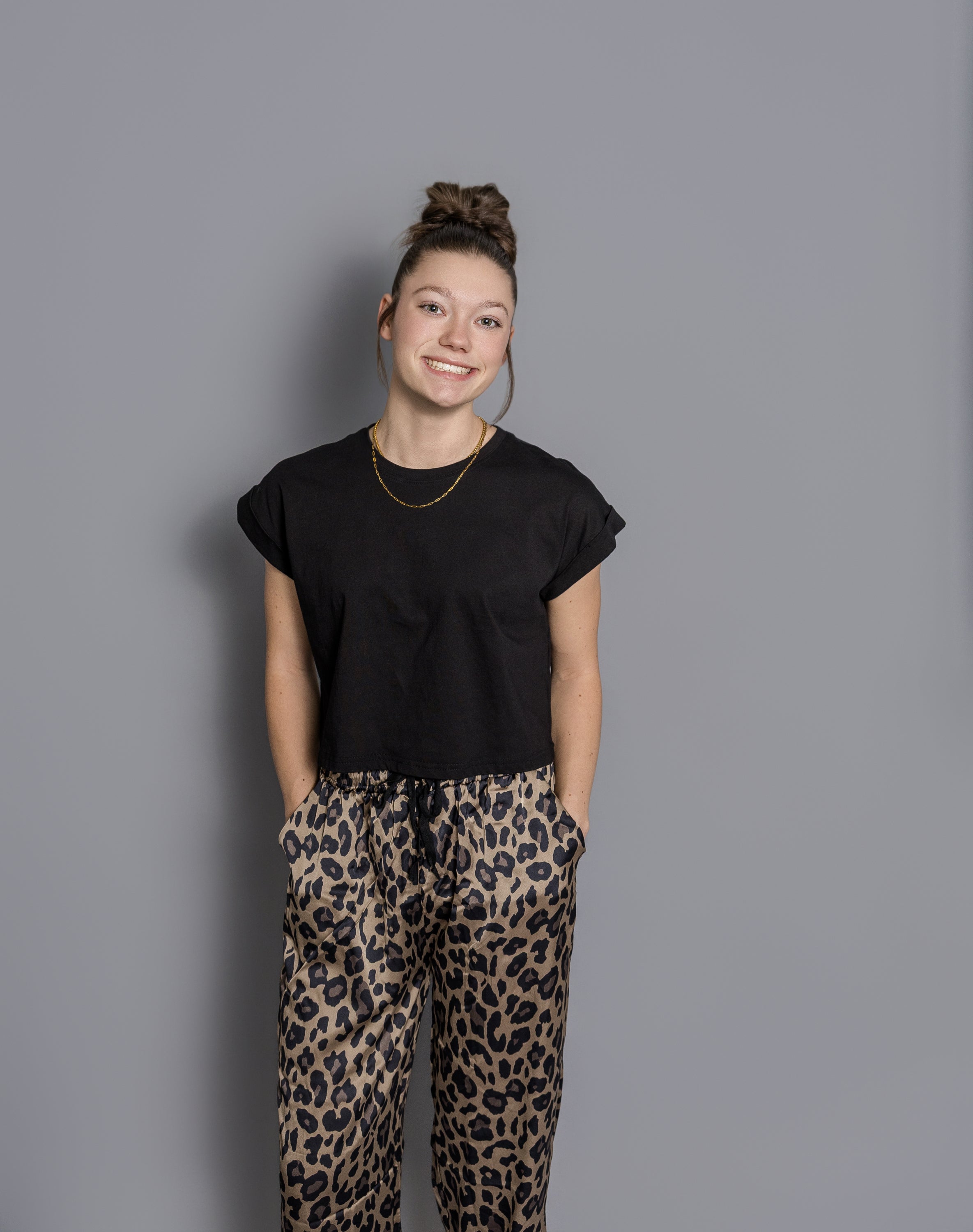 Leopard Satin Pajama Pants