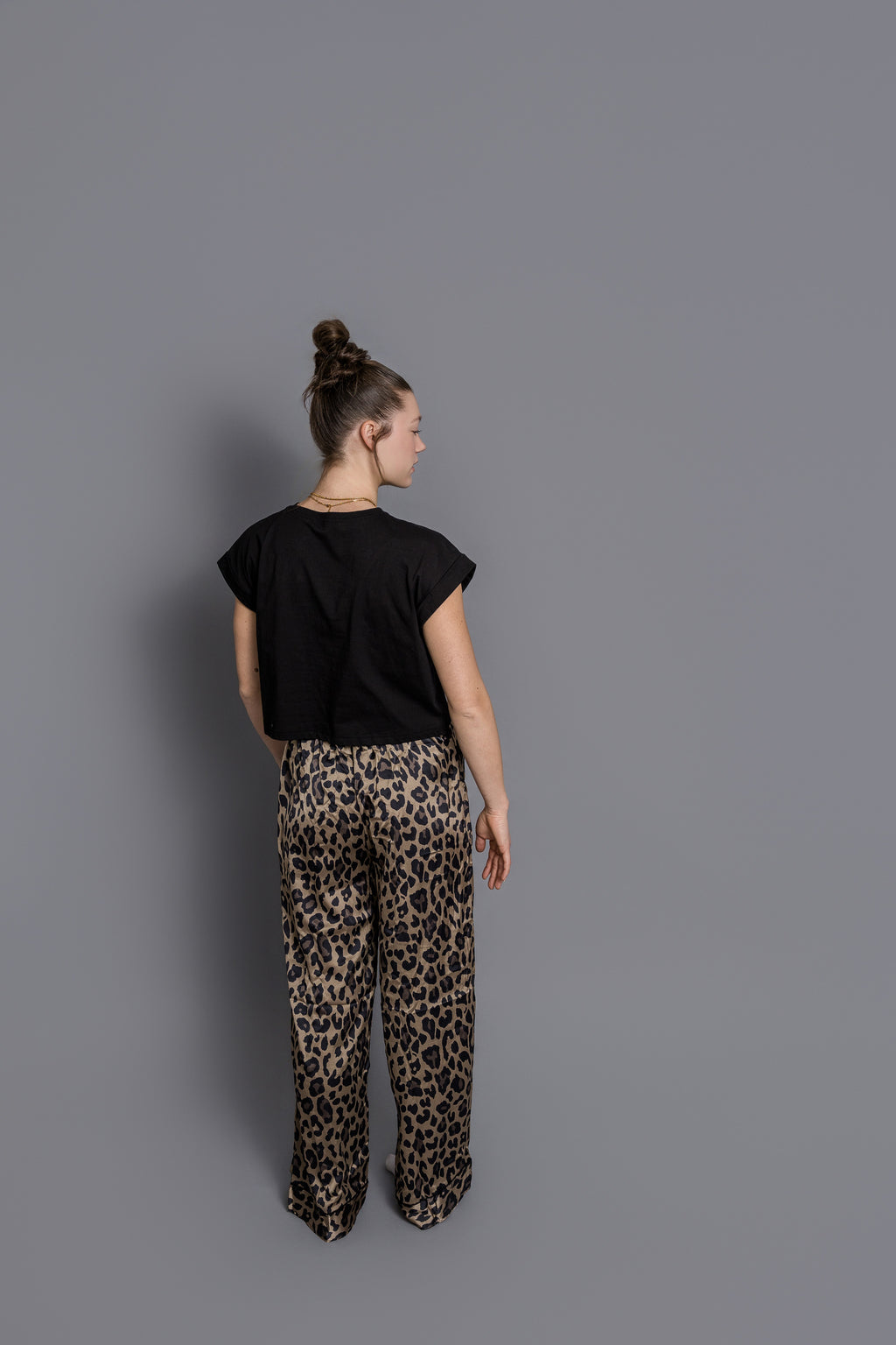 Leopard Satin Pajama Pants