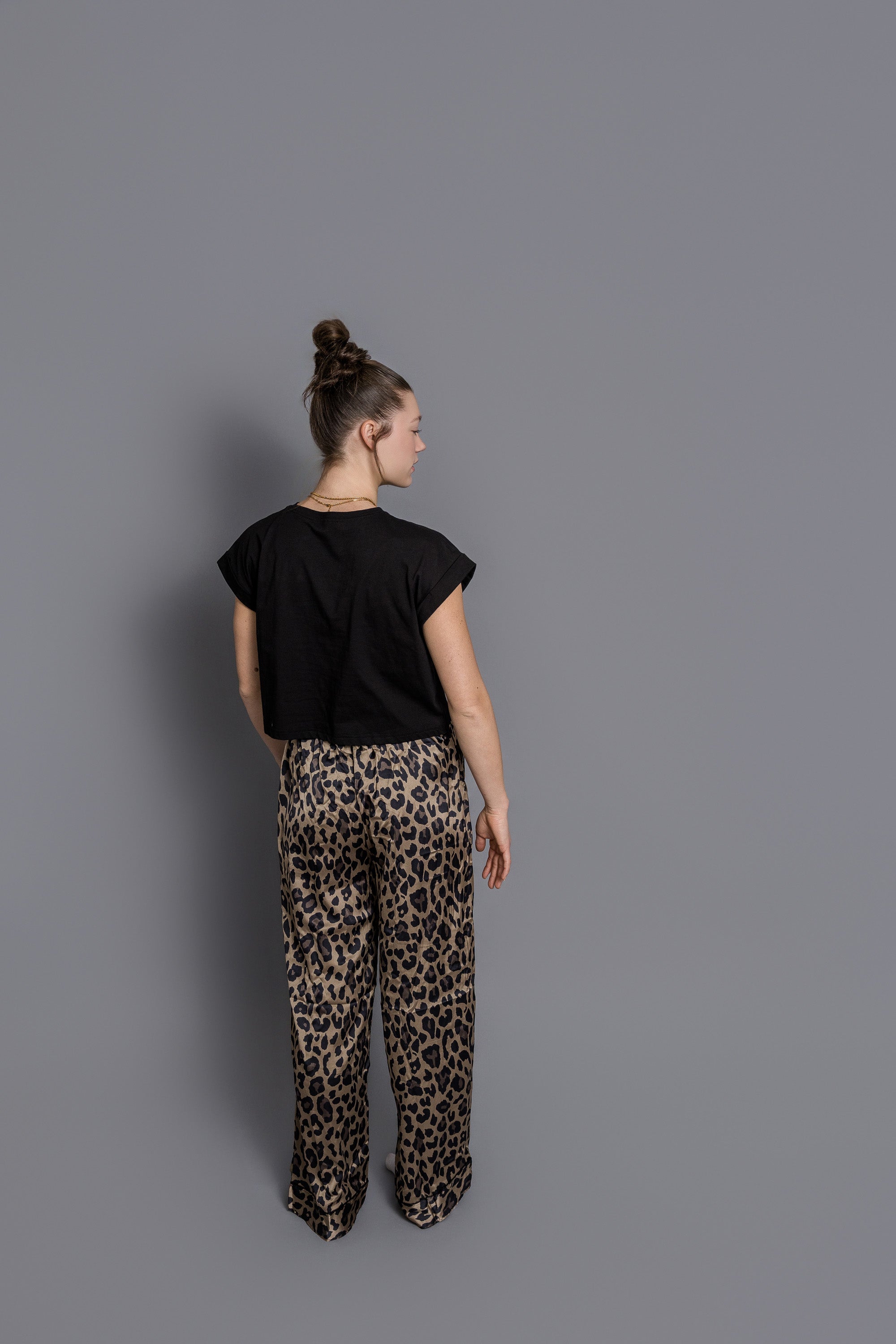 Leopard Satin Pajama Pants