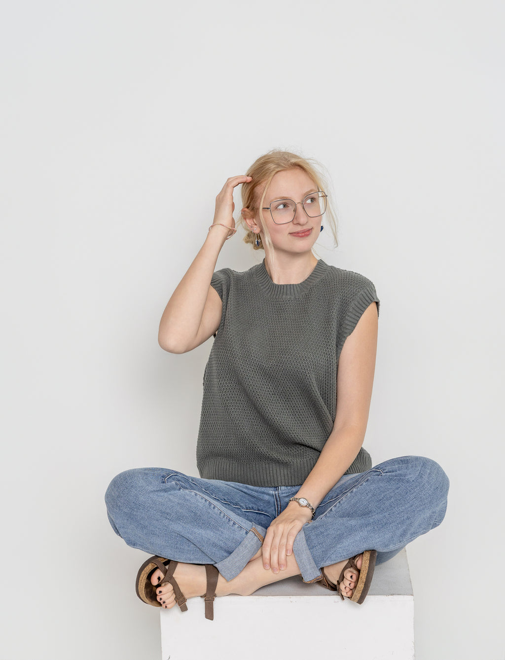 Shoreline Relaxed Sweater Top By: Pact