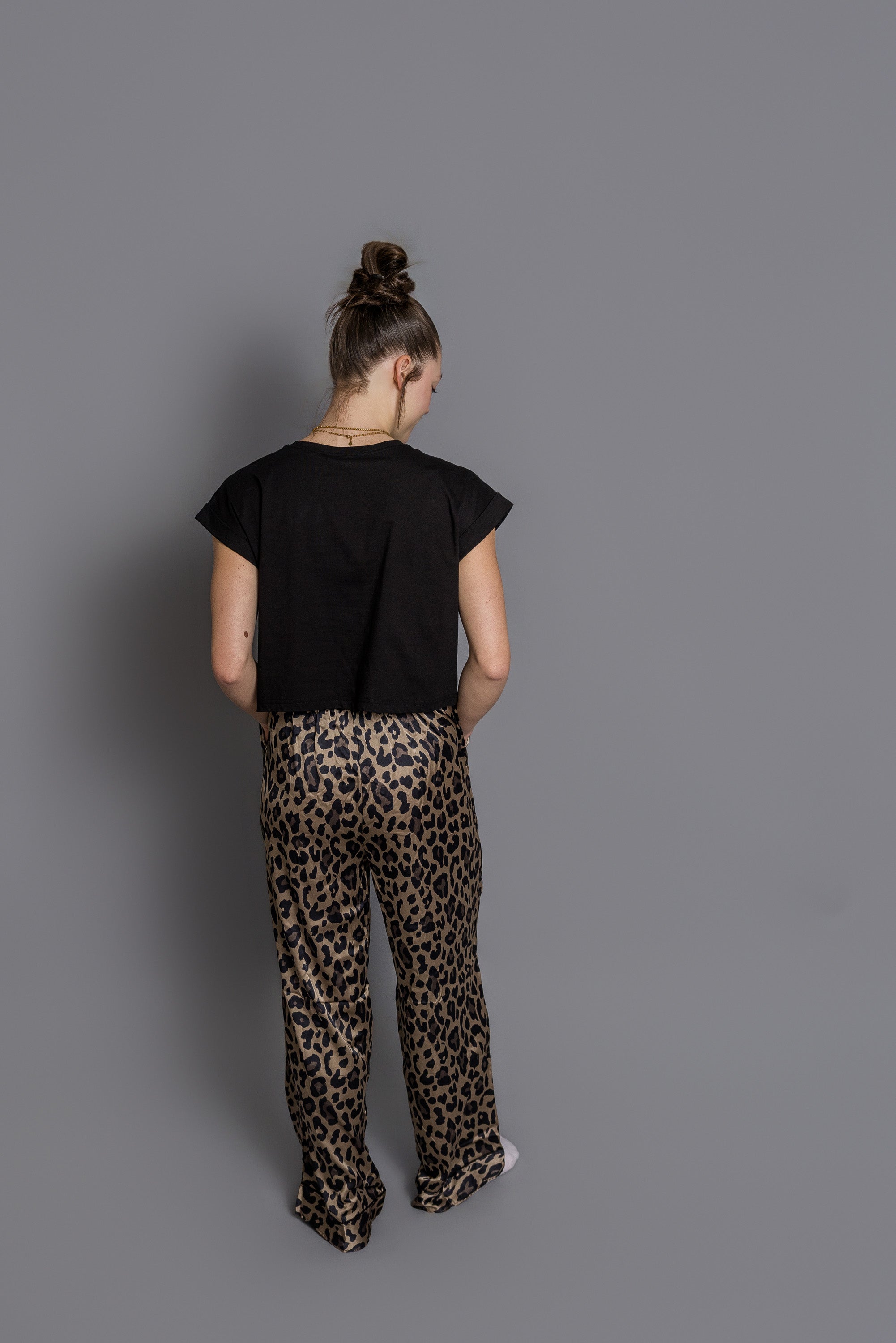 Leopard Satin Pajama Pants