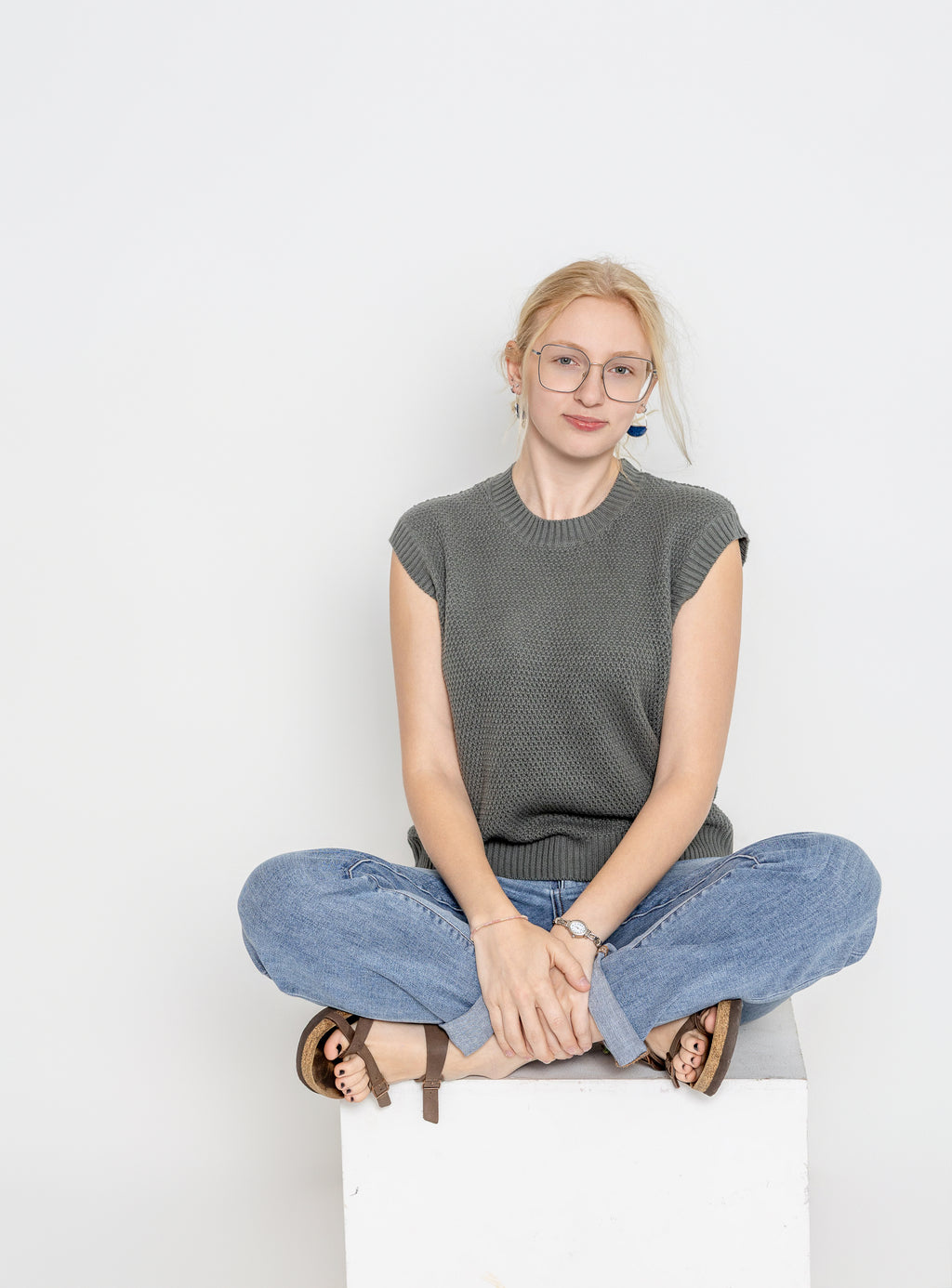 Shoreline Relaxed Sweater Top By: Pact