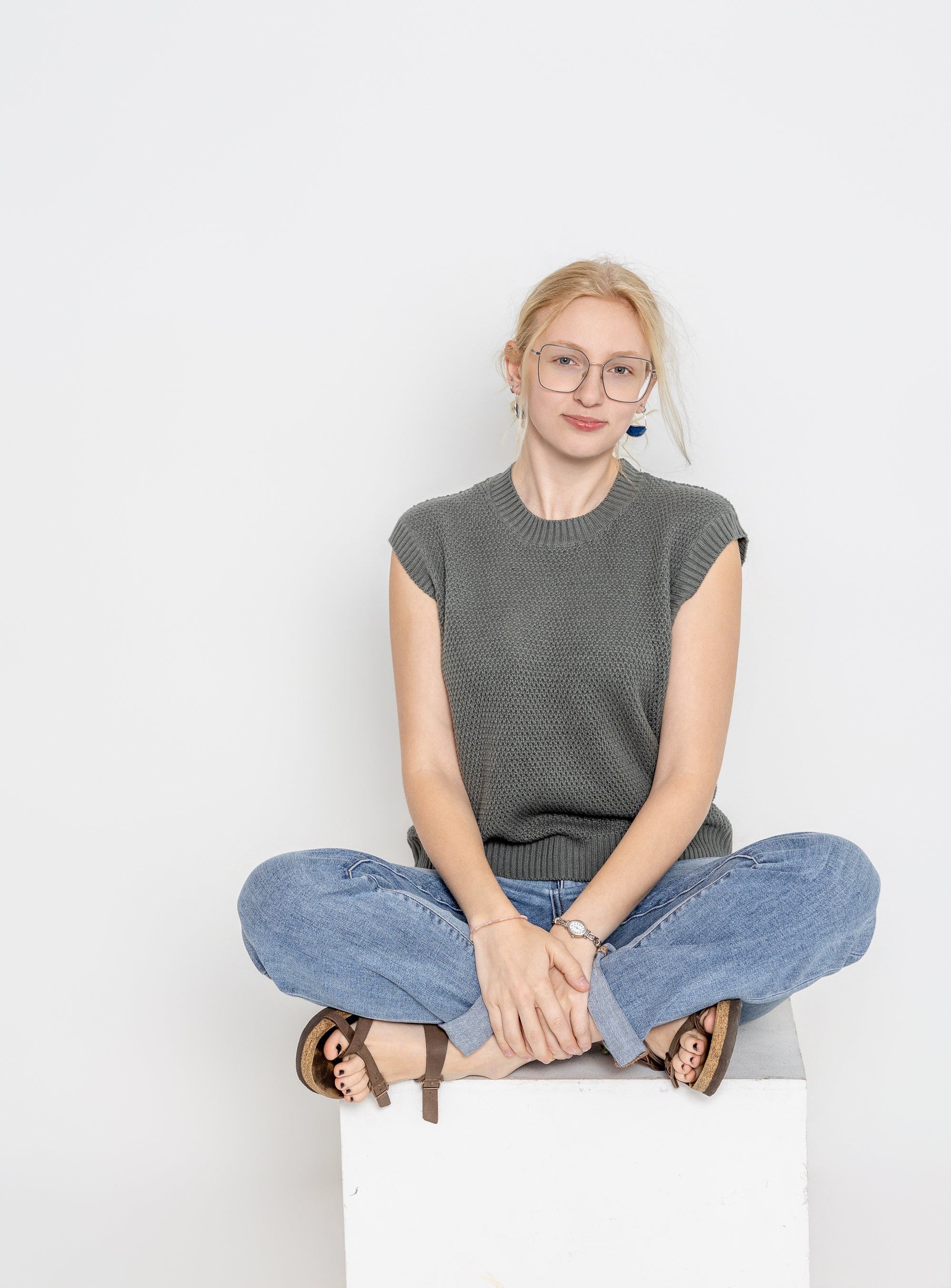 Shoreline Relaxed Sweater Top By: Pact