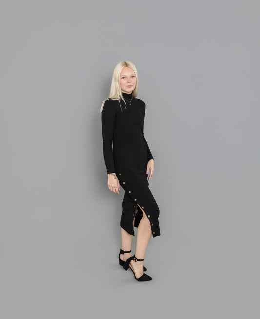 Black Midi Sweater Dress