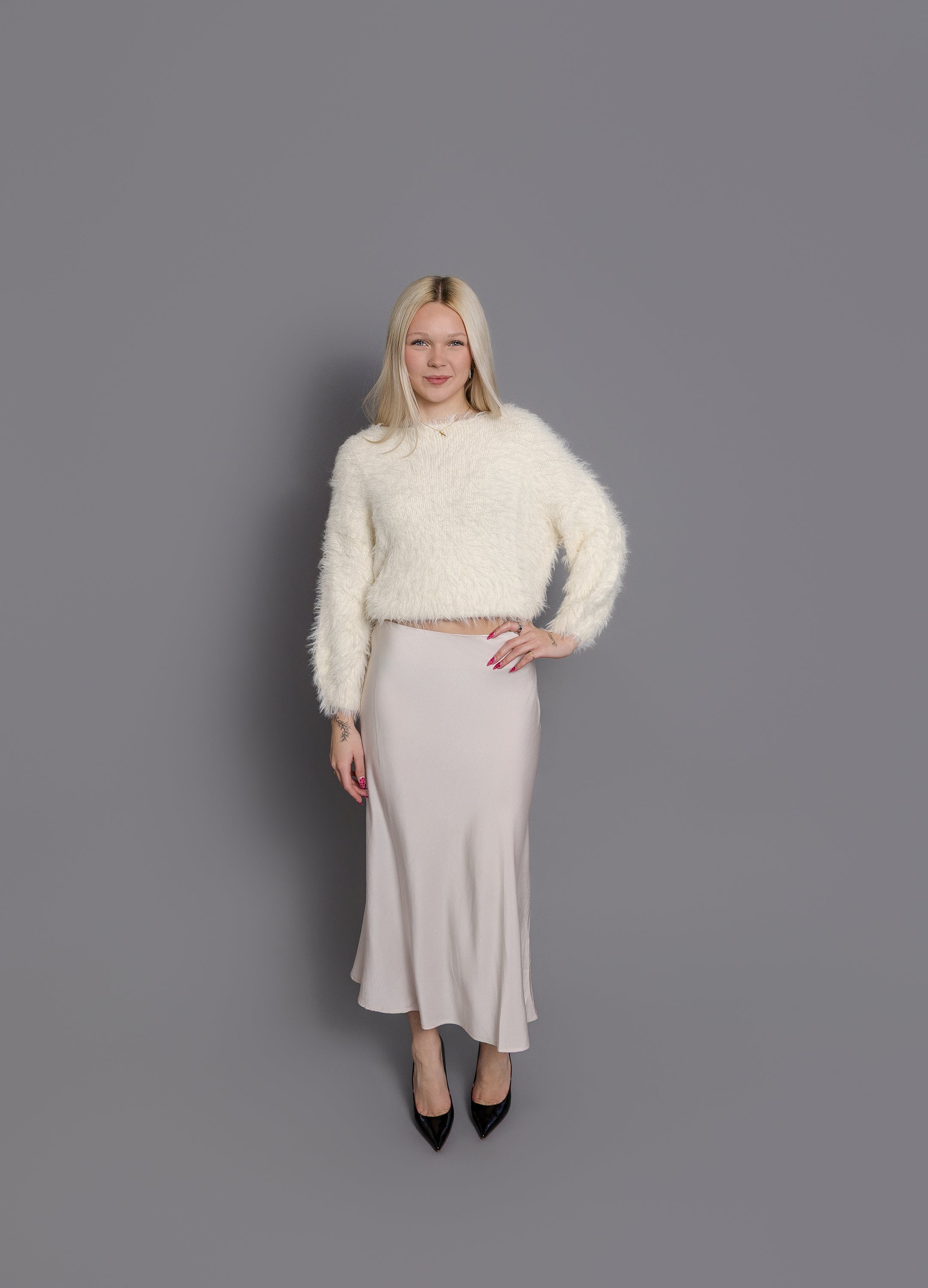 Shelby Satin Midi Skirt