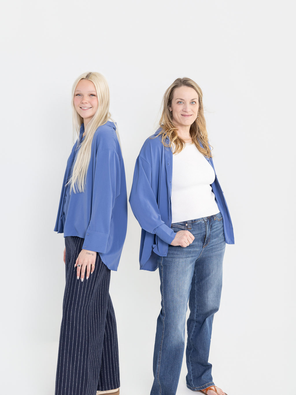 Elana Silky Oversized Button Down