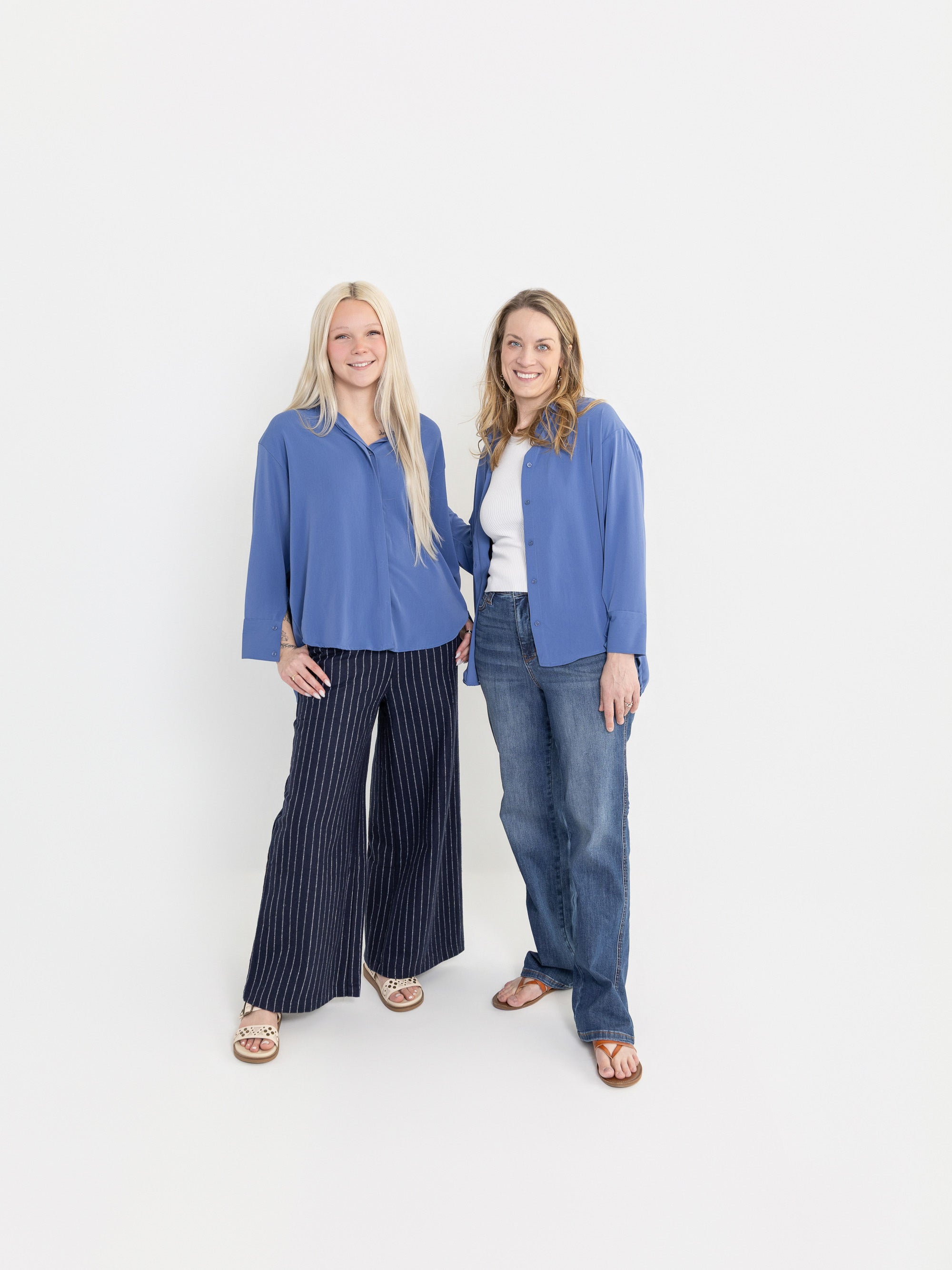 Elana Silky Oversized Button Down