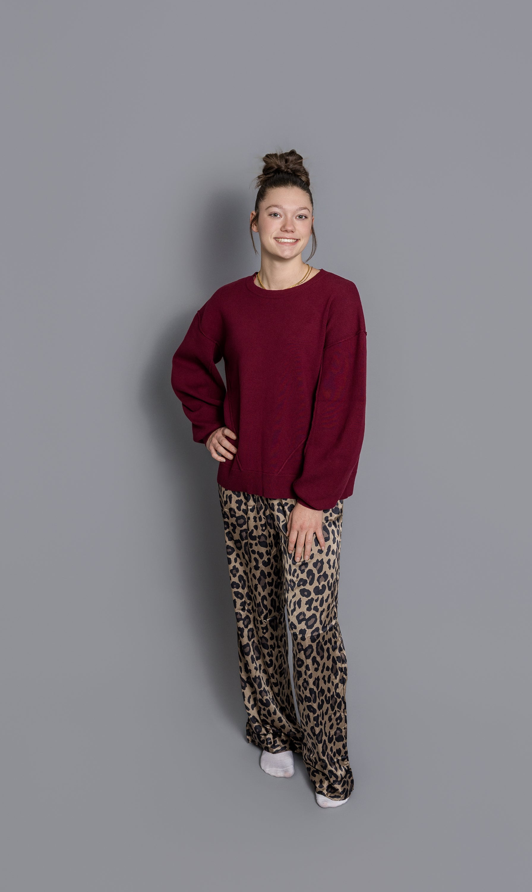 Leopard Satin Pajama Pants